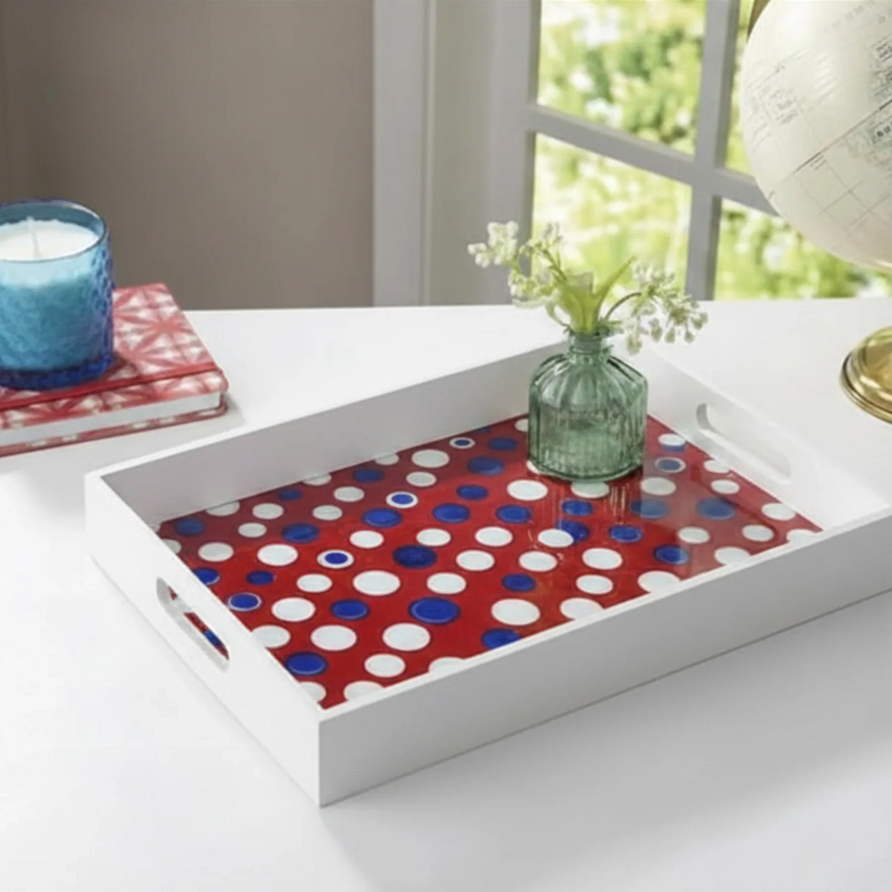 Patriotic Resin Dot Tray.webp
