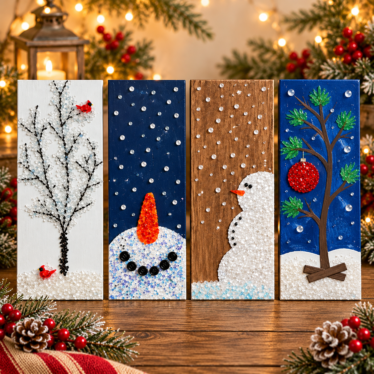 Snowman and Winter Tree Trio Square.png