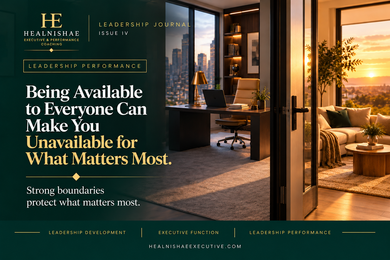 Issue IV Being Available to Everyone Can Make You Unavailable for What Matters Most