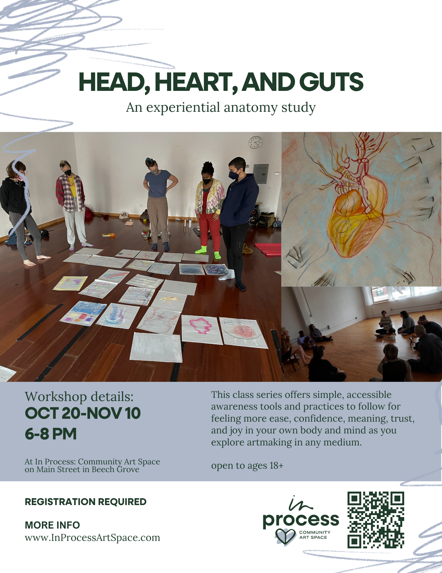 Head, Heart, and Guts: An experiential anatomy study: 10/20-11/10
