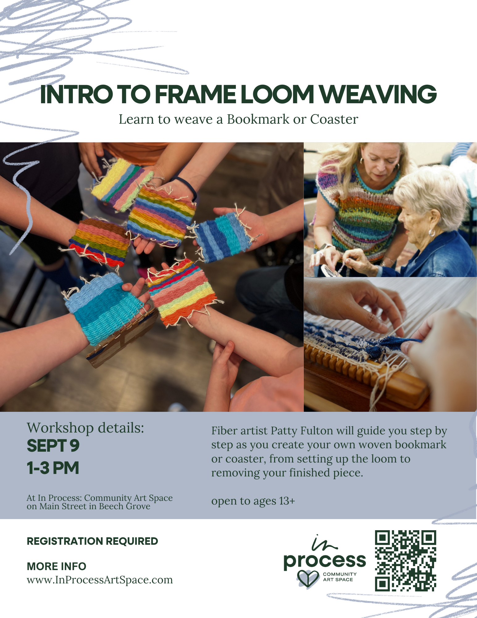 Intro to Frame Loom Weaving: Bookmark or Coaster
