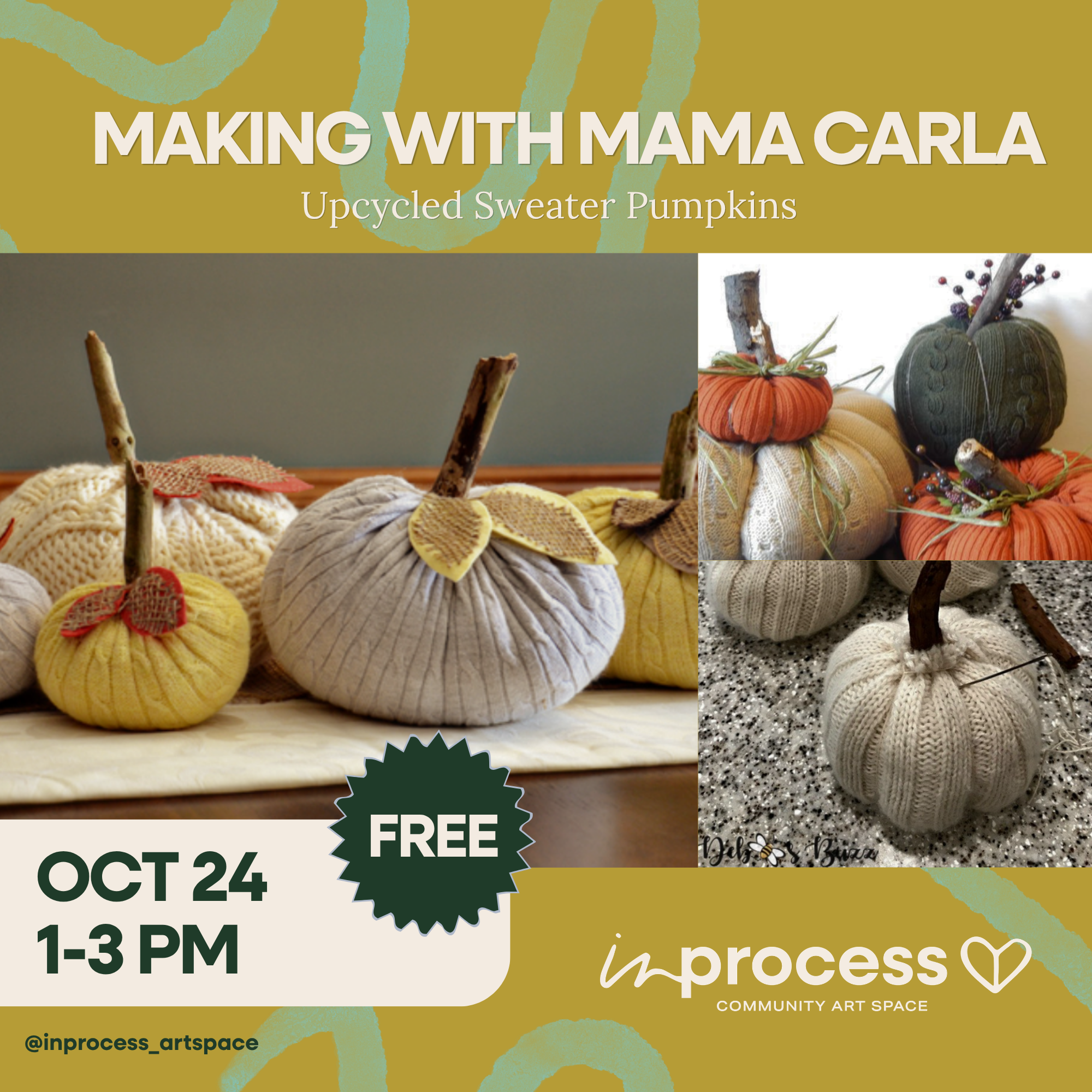 Making with Mama Carla: Upcycled Sweater Pumpkins