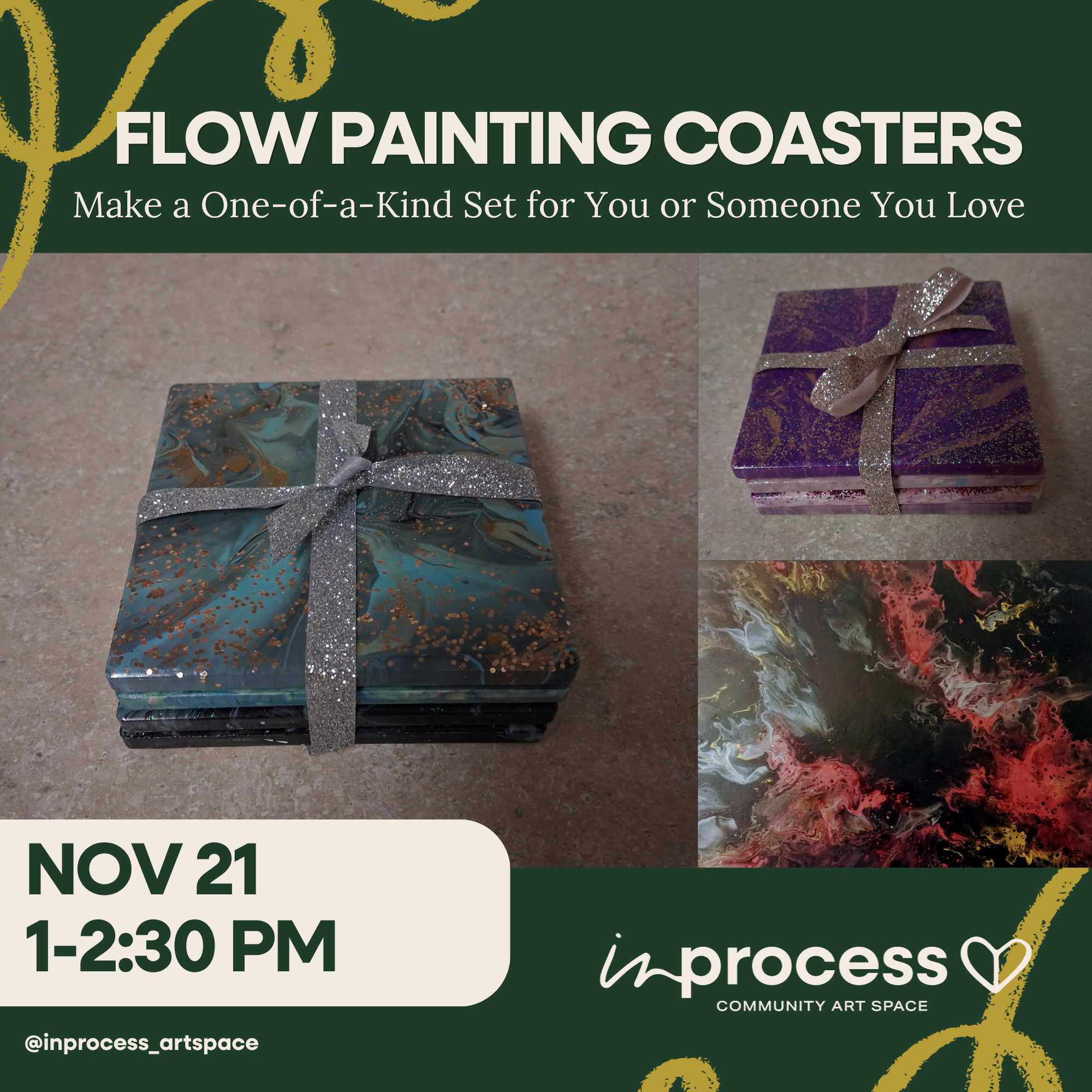 Flow Painting Coasters