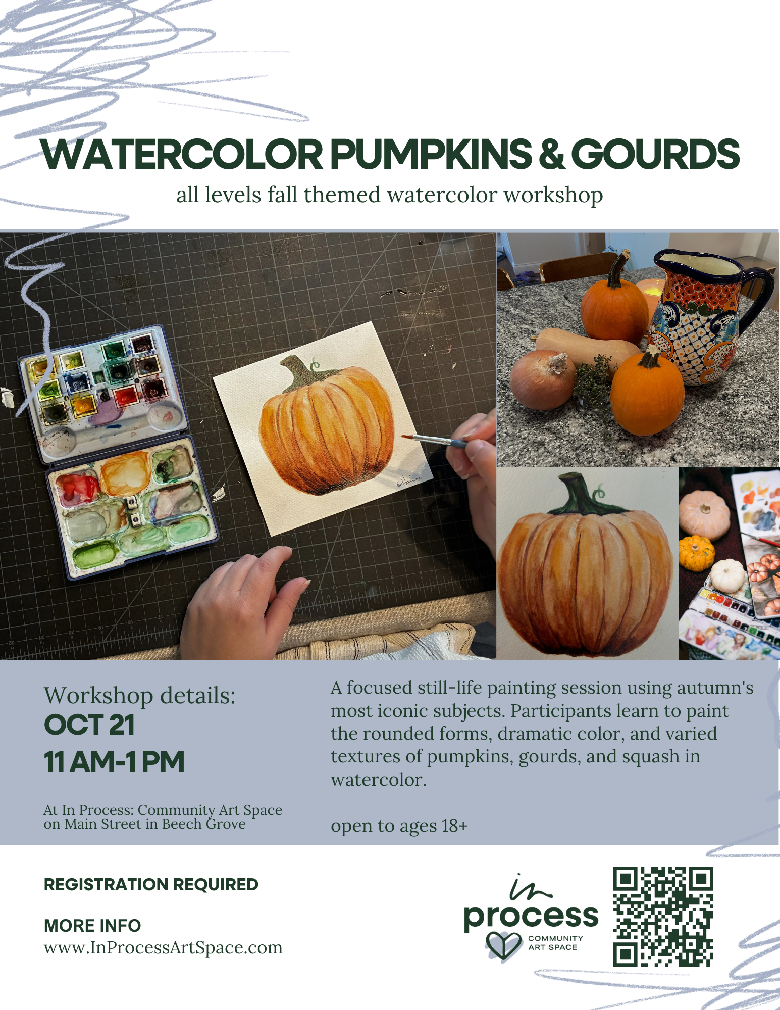 Watercolor Pumpkins & Gourds - 10/21