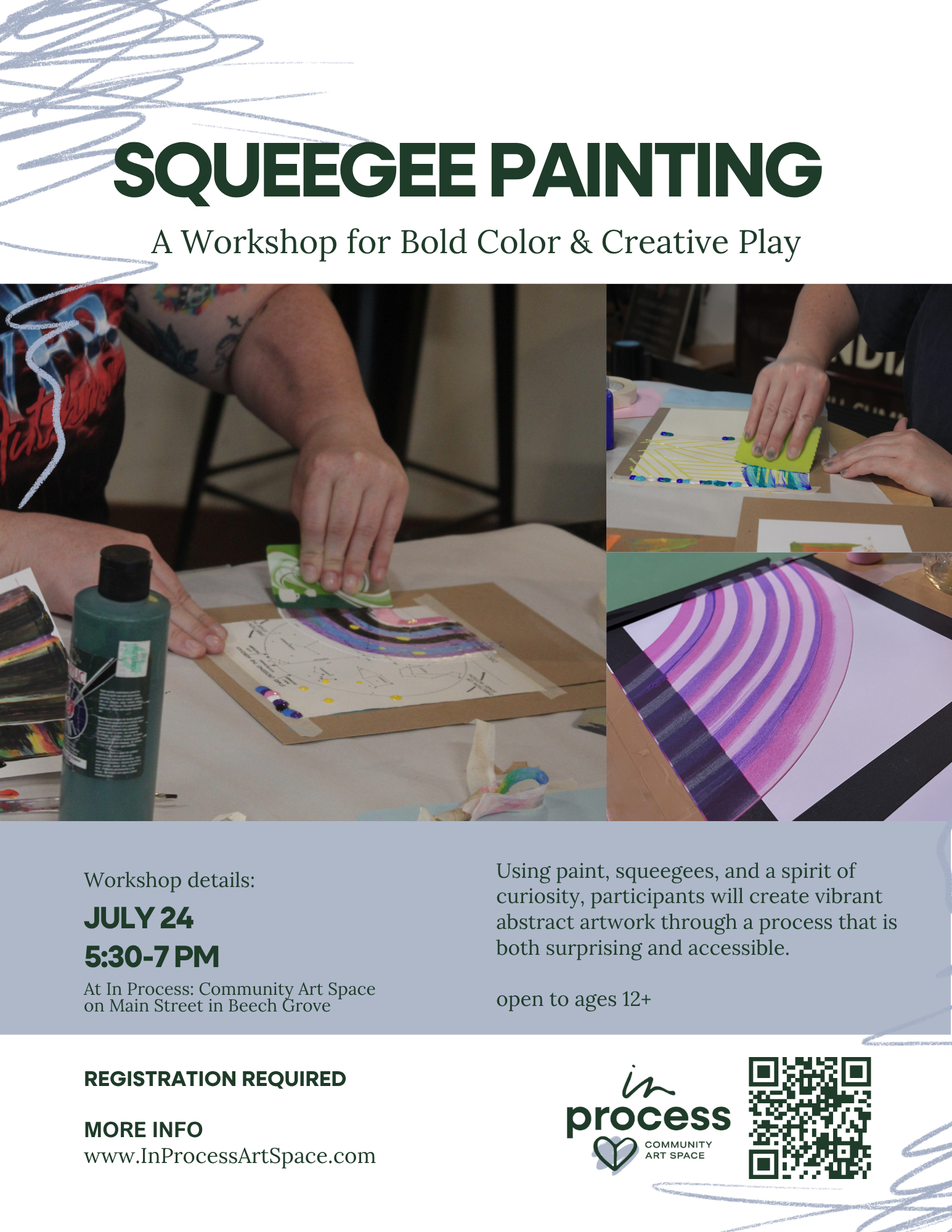 Squeegee Painting: Bold Color & Creative Play - July 24