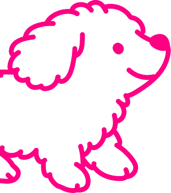 Doodle of a small, fluffy dog.
