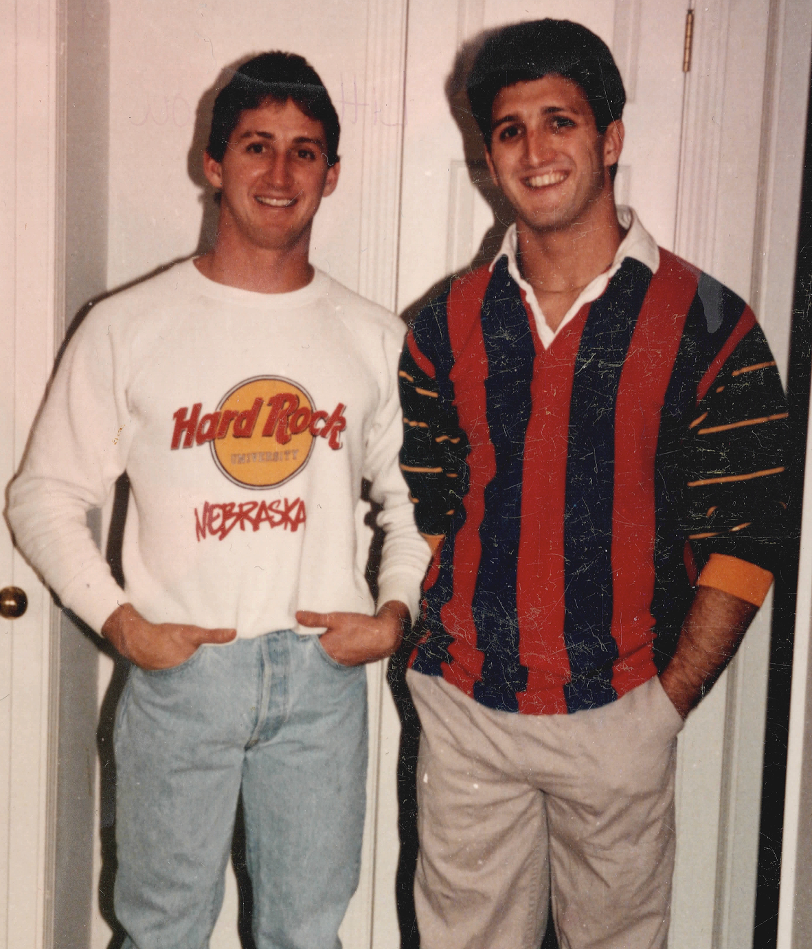 A photo of two men in their early twenties.