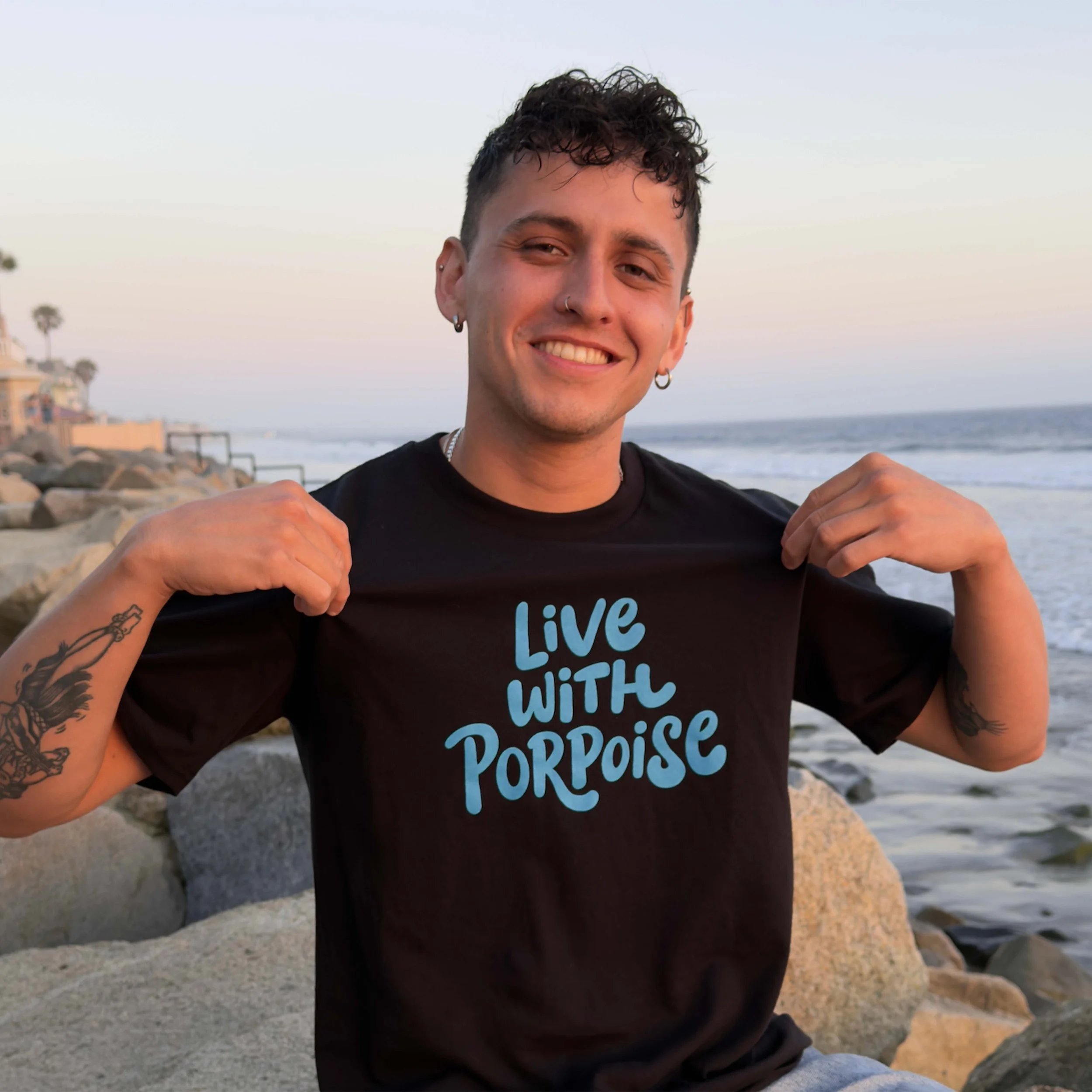 Live With Porpoise tee