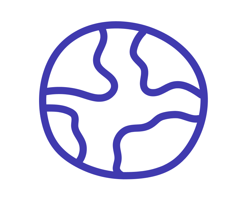 Doodle of earth to represent "eco-friendly"