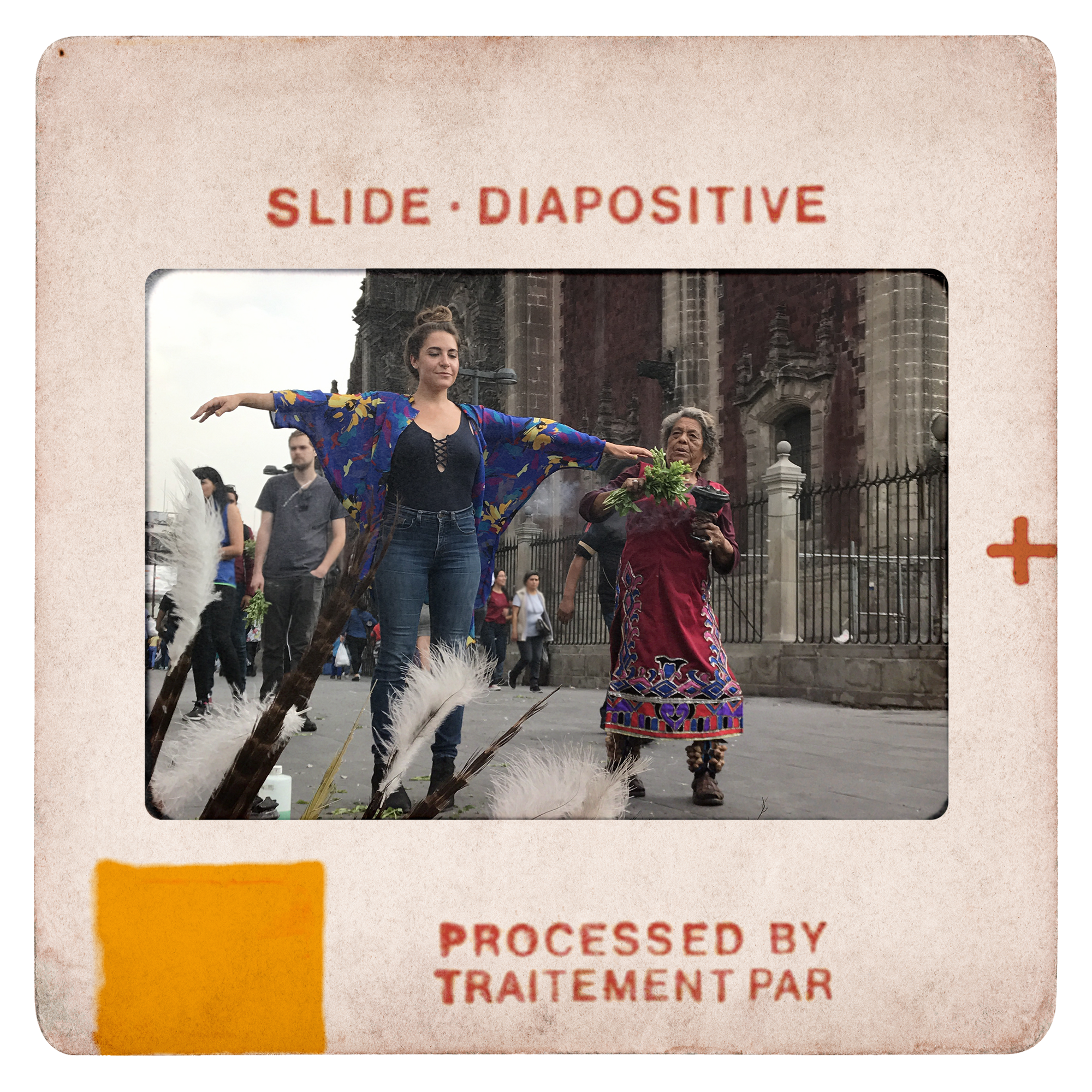 Cleansing sage ceremony in Mexico City