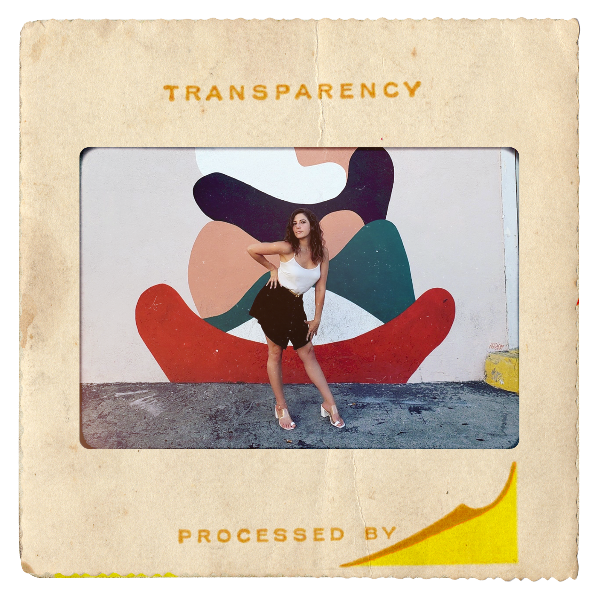 Posing with street art in DTLA