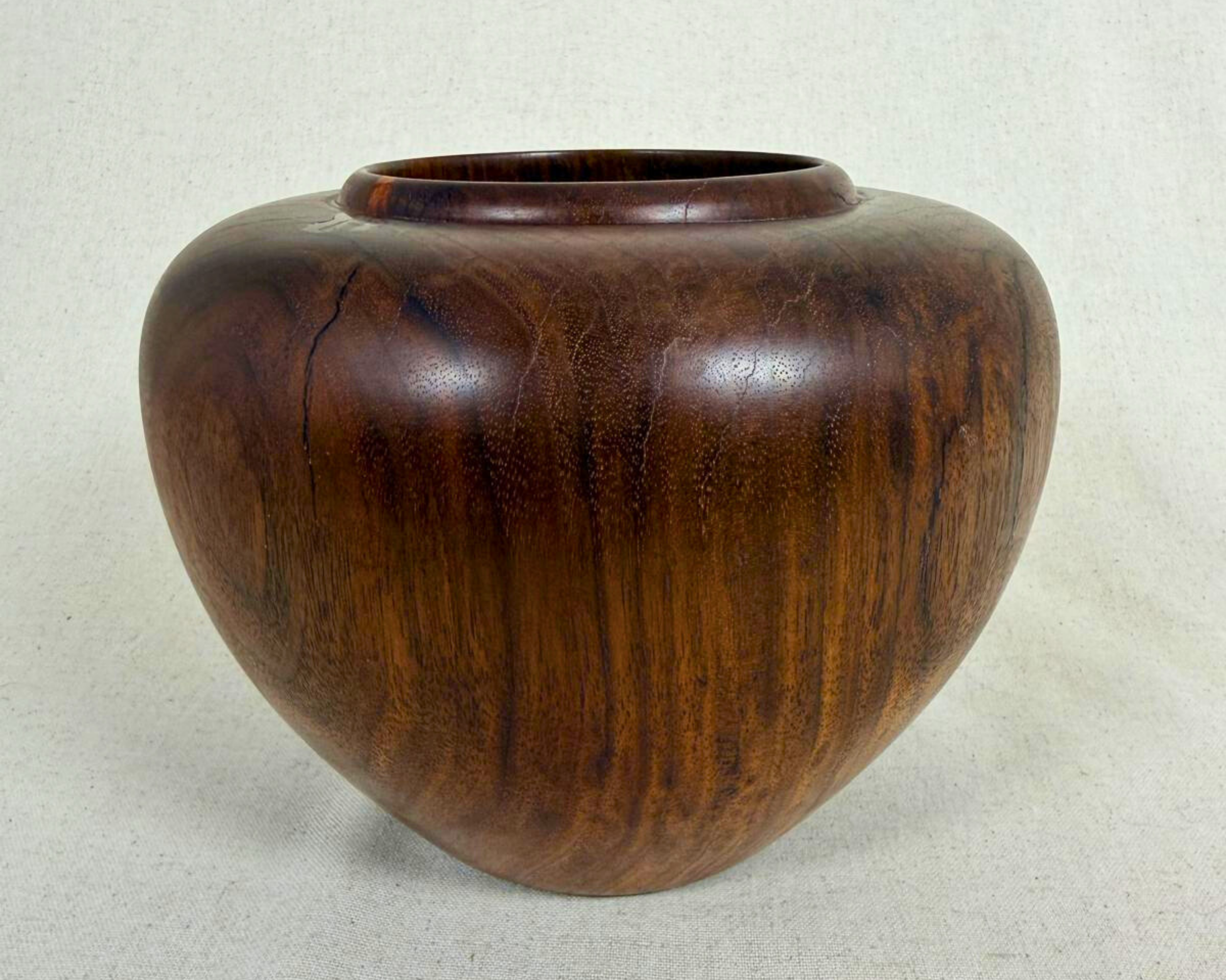 Walnut Vessel with Copper Epoxy Accent