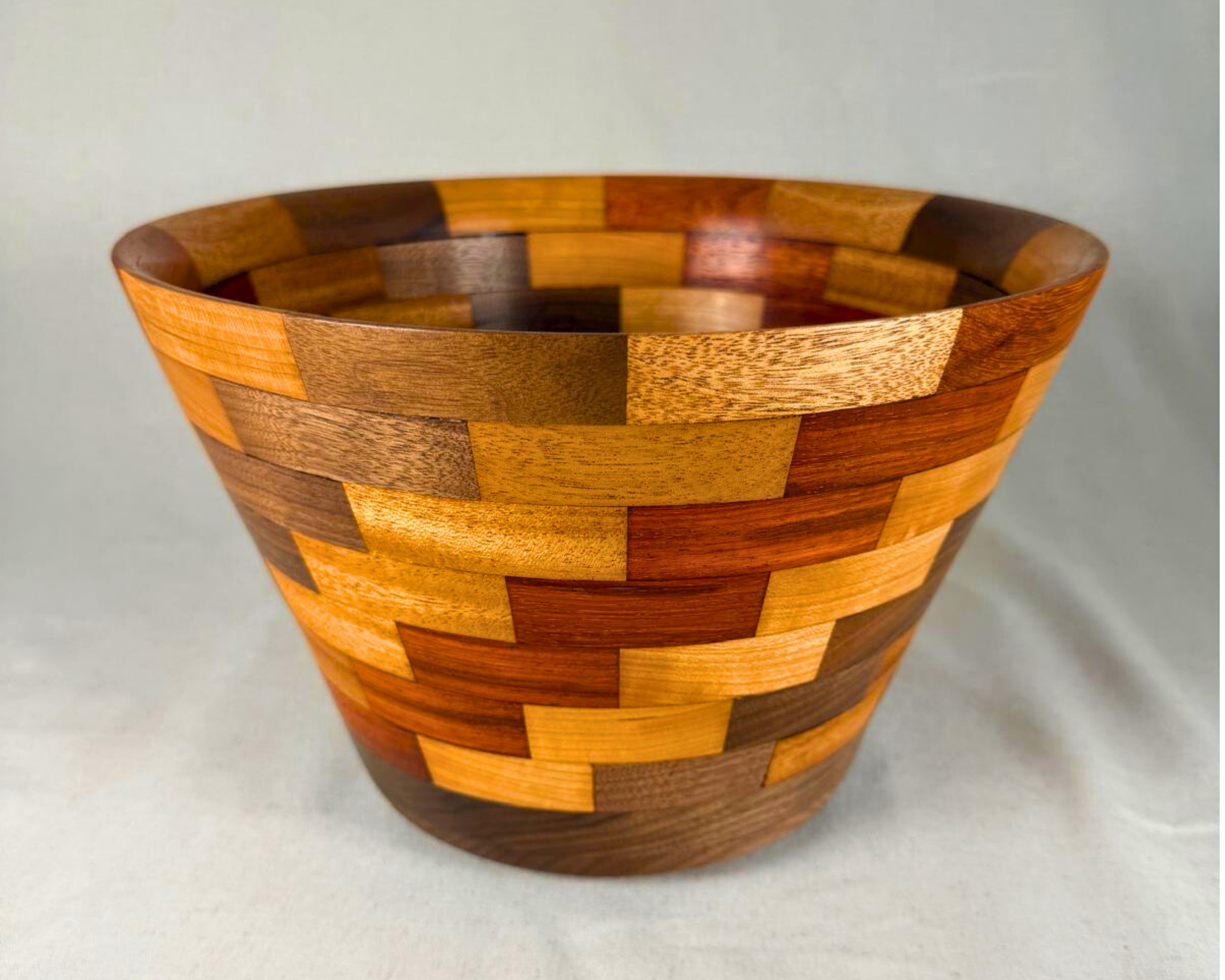 Segmented Vessel - Mahogany, Walnut, Padauk, and Maple