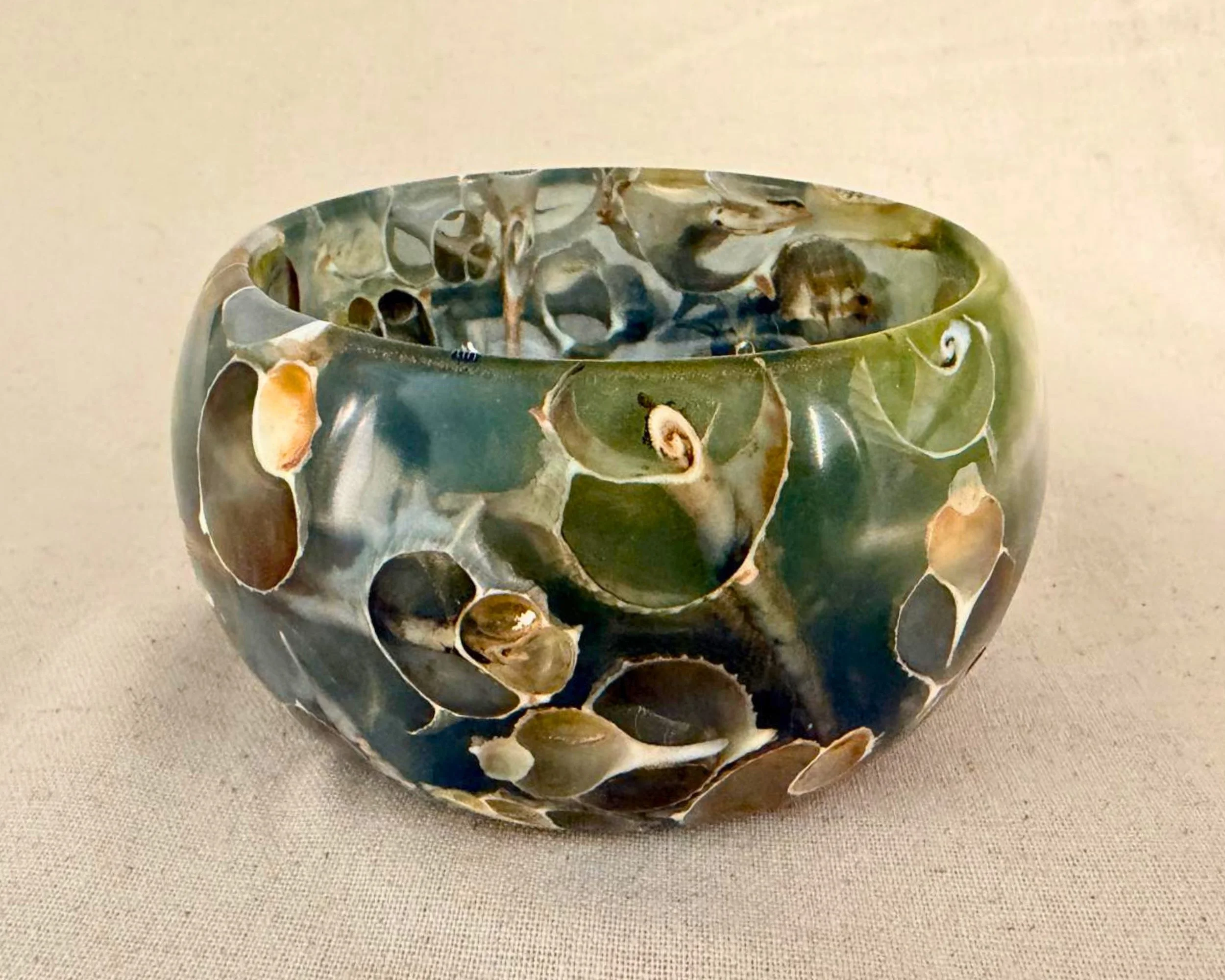 ** SOLD ** Seashell & Epoxy Vessel