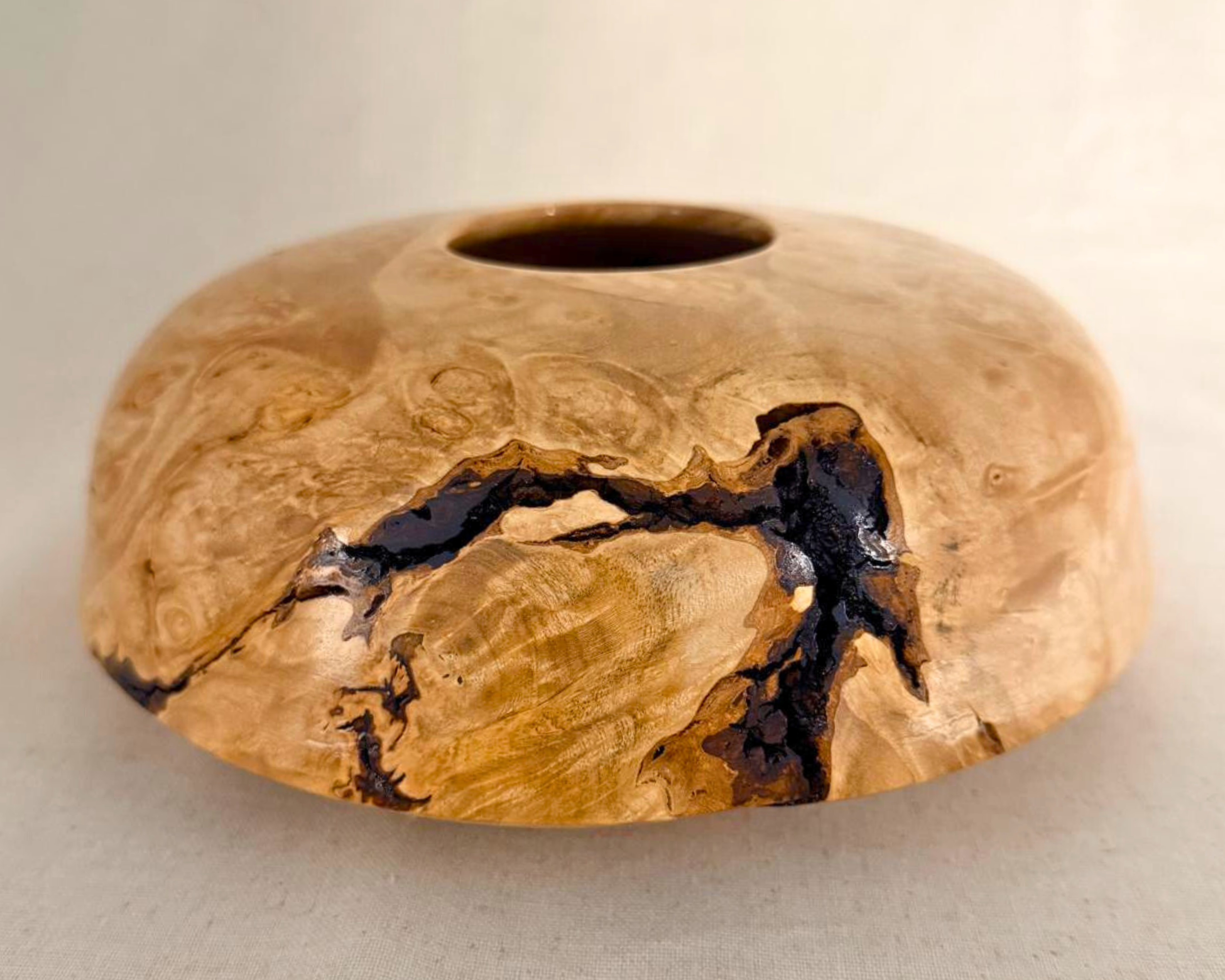Maple Burl Vessel with Natural Void