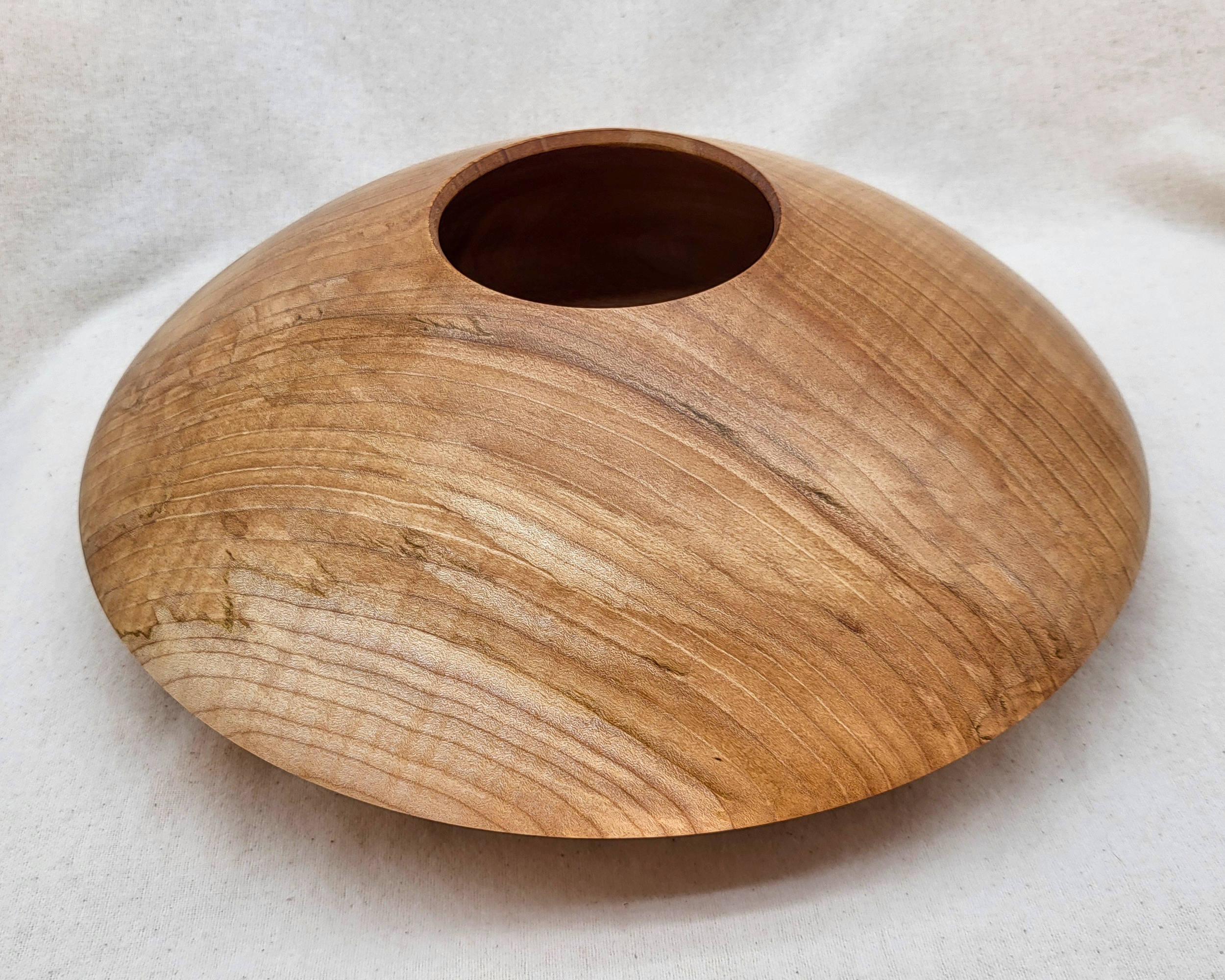 Curly Maple Closed-Form Hollow Vessel