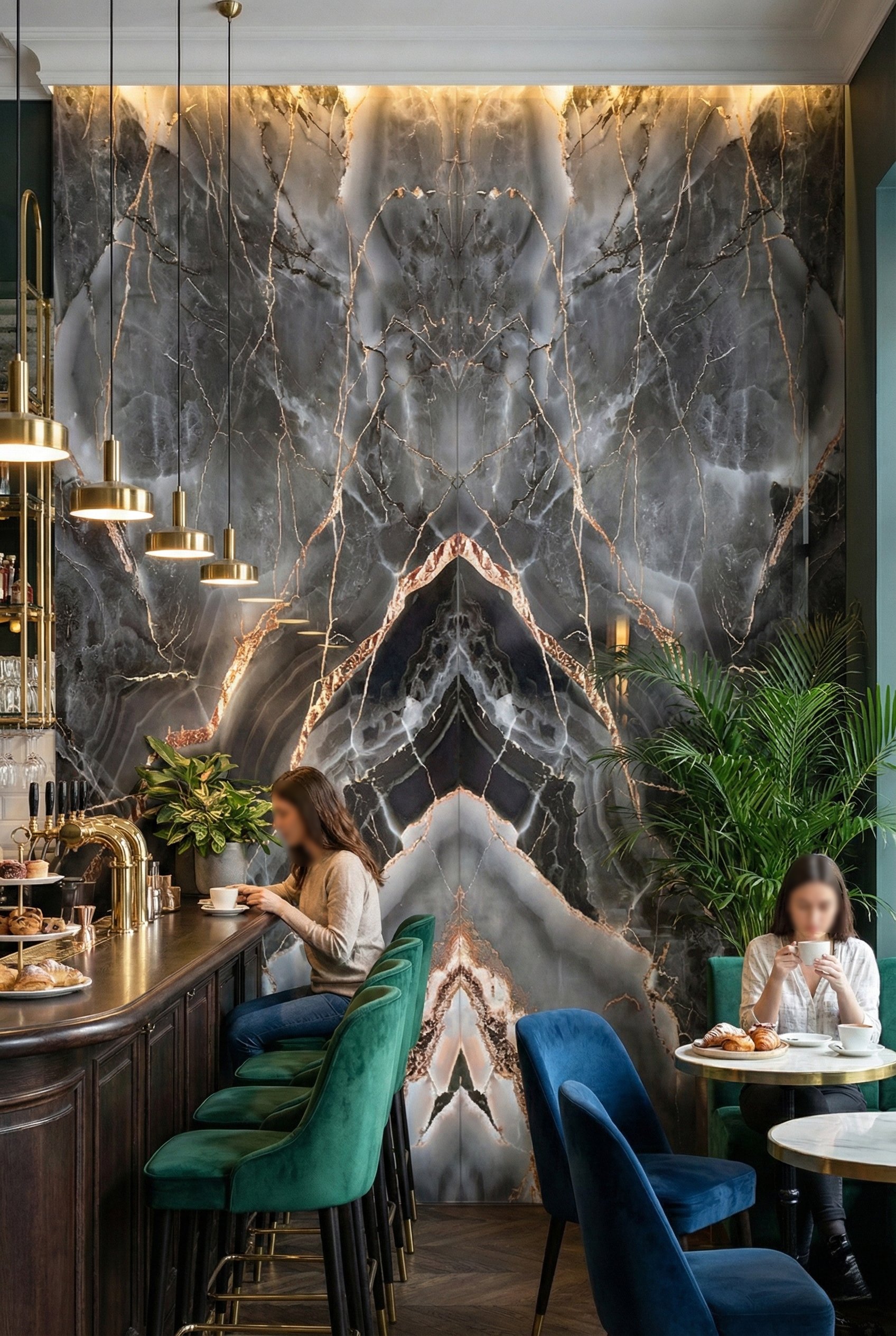 Midnight Onyx: Altın Damarlı Bookmatch