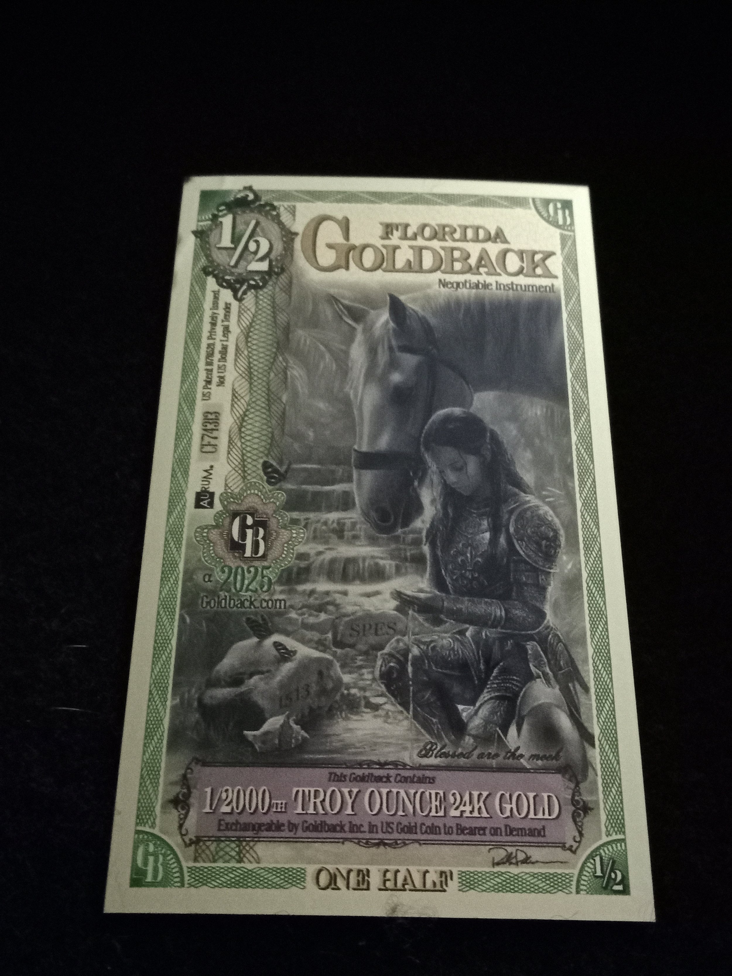 Florida Half Goldback - Alpha Series - CF74313