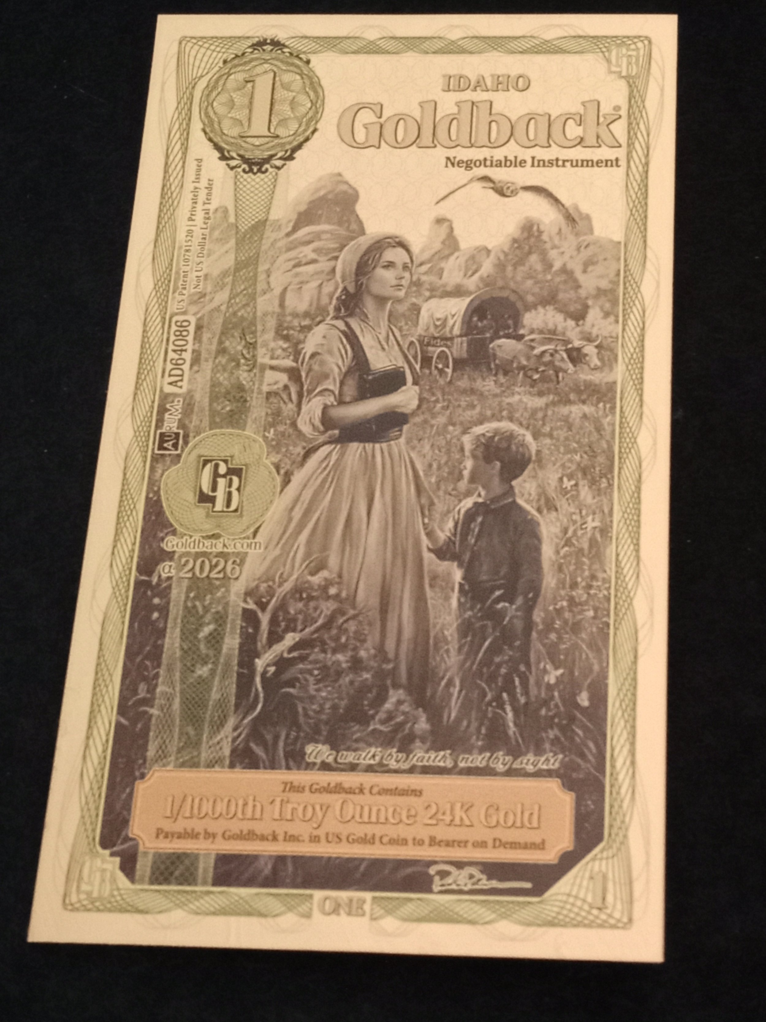 Idaho 1 Goldback - Alpha Series - AD64086