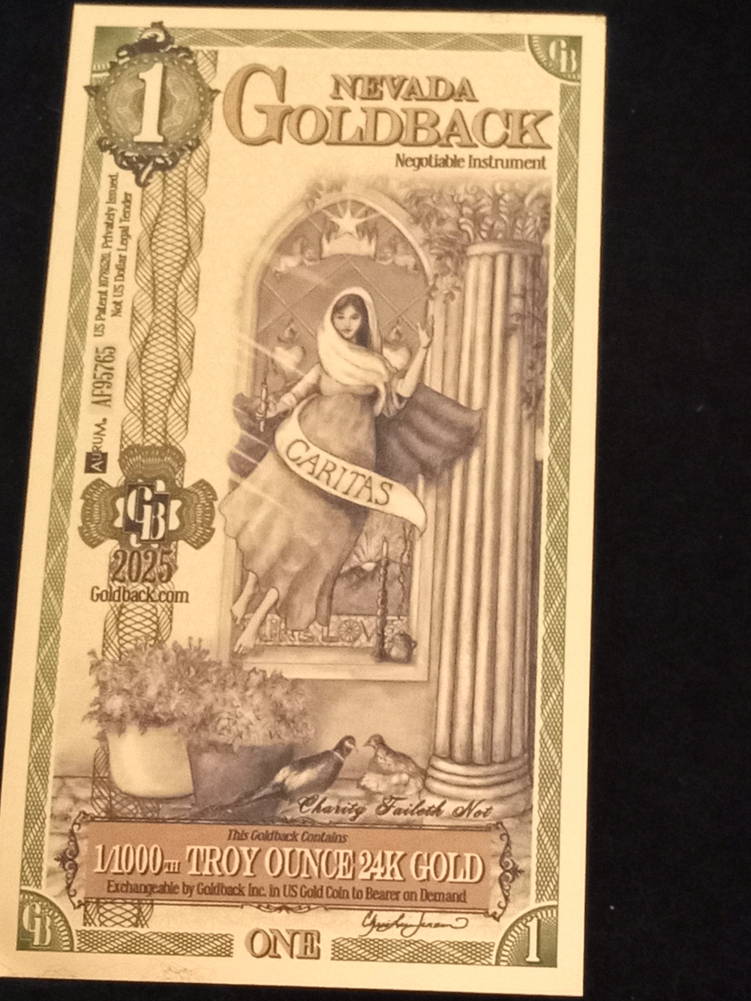 Nevada 1 Goldback - AF95765