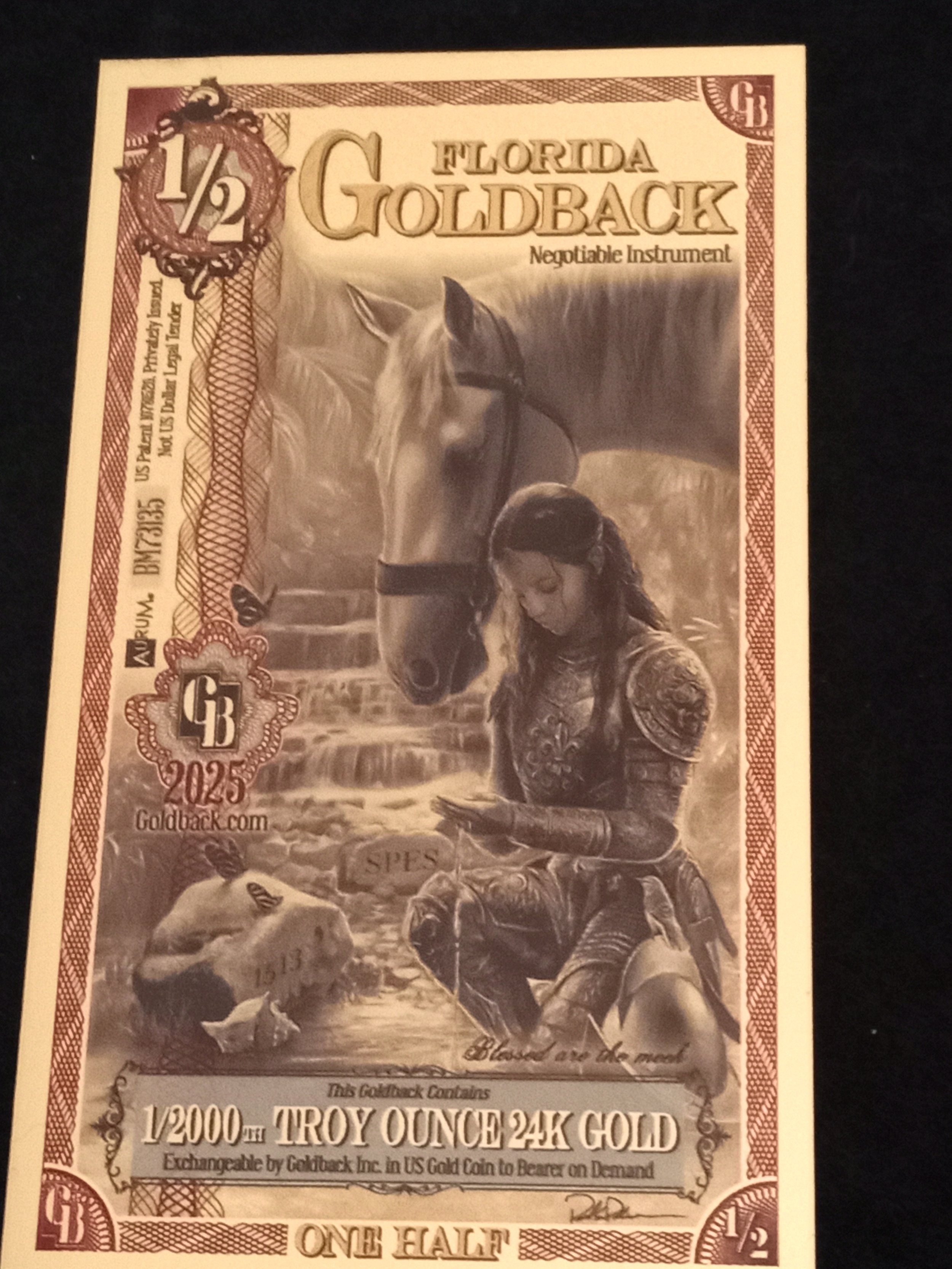 Florida 1/2 Goldback - BM73135