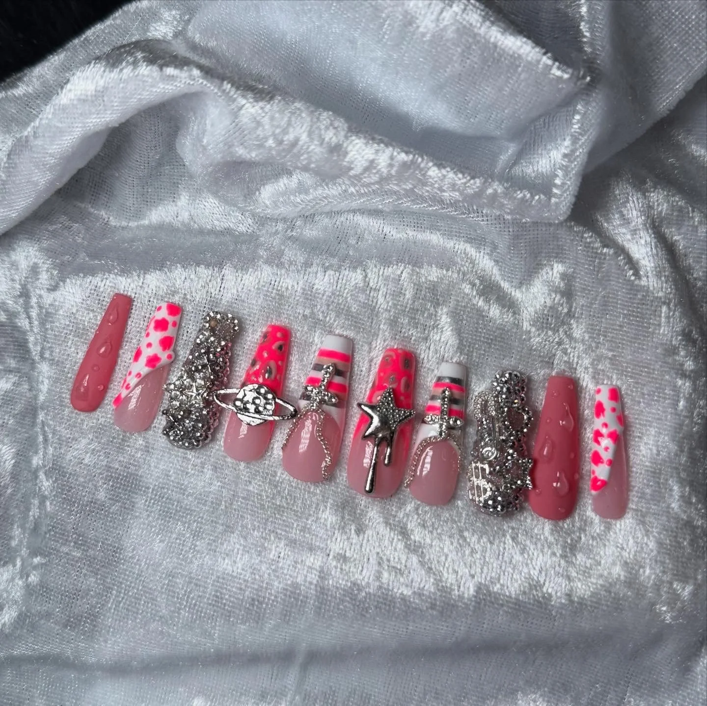 pink combo bling set