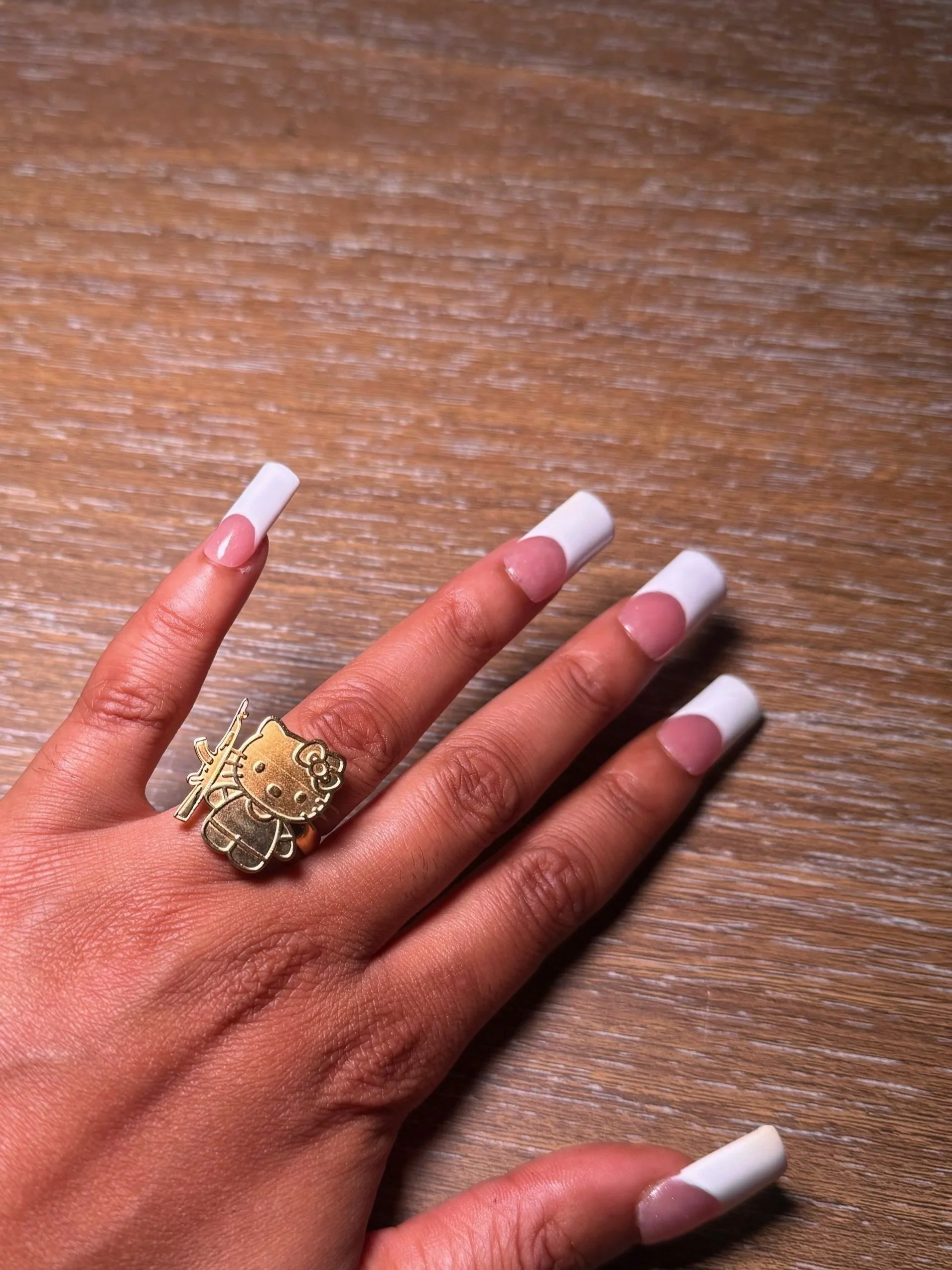 14k Gold Hello-Kitty Boom Ring