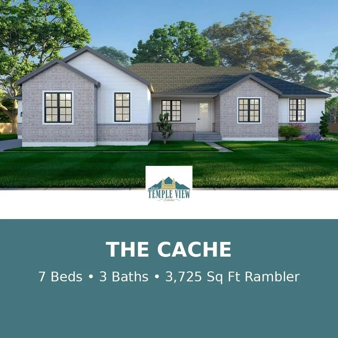 A spacious 3,725 sq ft rambler designed for large families, featuring 7 bedrooms and 3 bathrooms. This layout offers a perfect blend of private living spaces and an expansive open-concept heart of the home