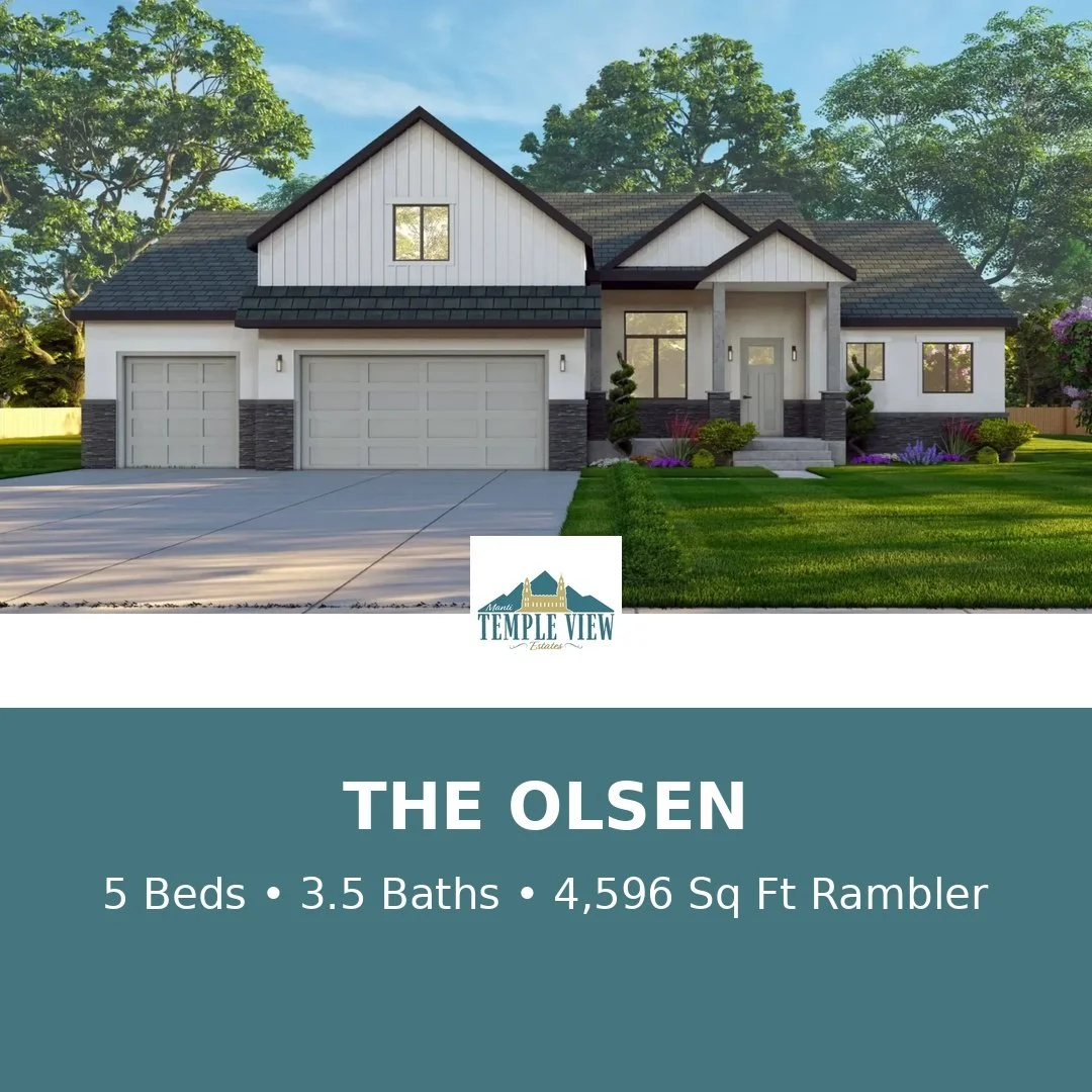 A spacious 4,596 sq ft Rambler featuring 5 bedrooms and 3.5 bathrooms. This design offers a versatile and modern layout, perfect for families or those who love to entertain.