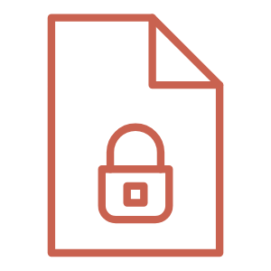 A document with a lock icon, indicating clear estate planning.