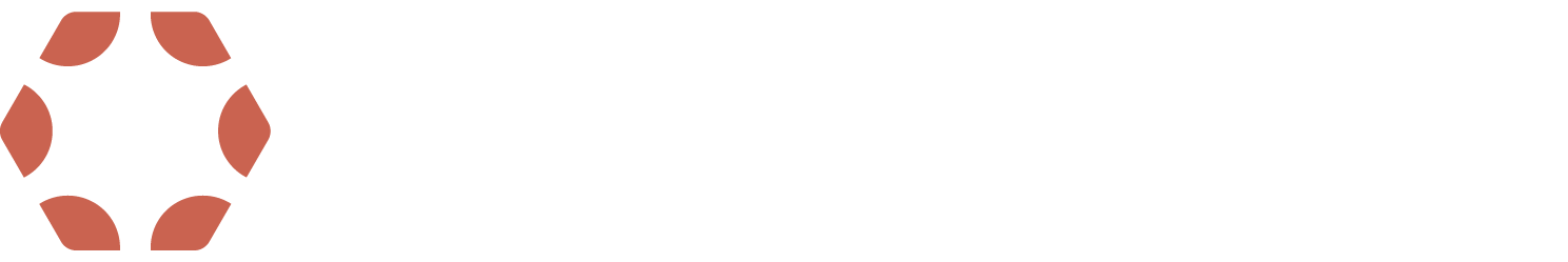 Bailiwick Financial Planning Logo - an abstract red dot hexagon with white writing.