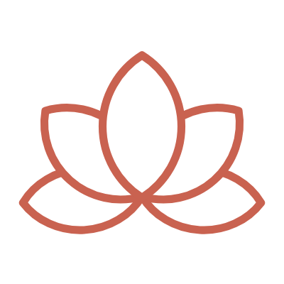 Line drawing of a lotus flower showing calm one your finances are handled.