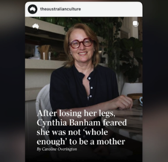 ‘I didn’t trust my broken body’: Cynthia Banham on motherhood