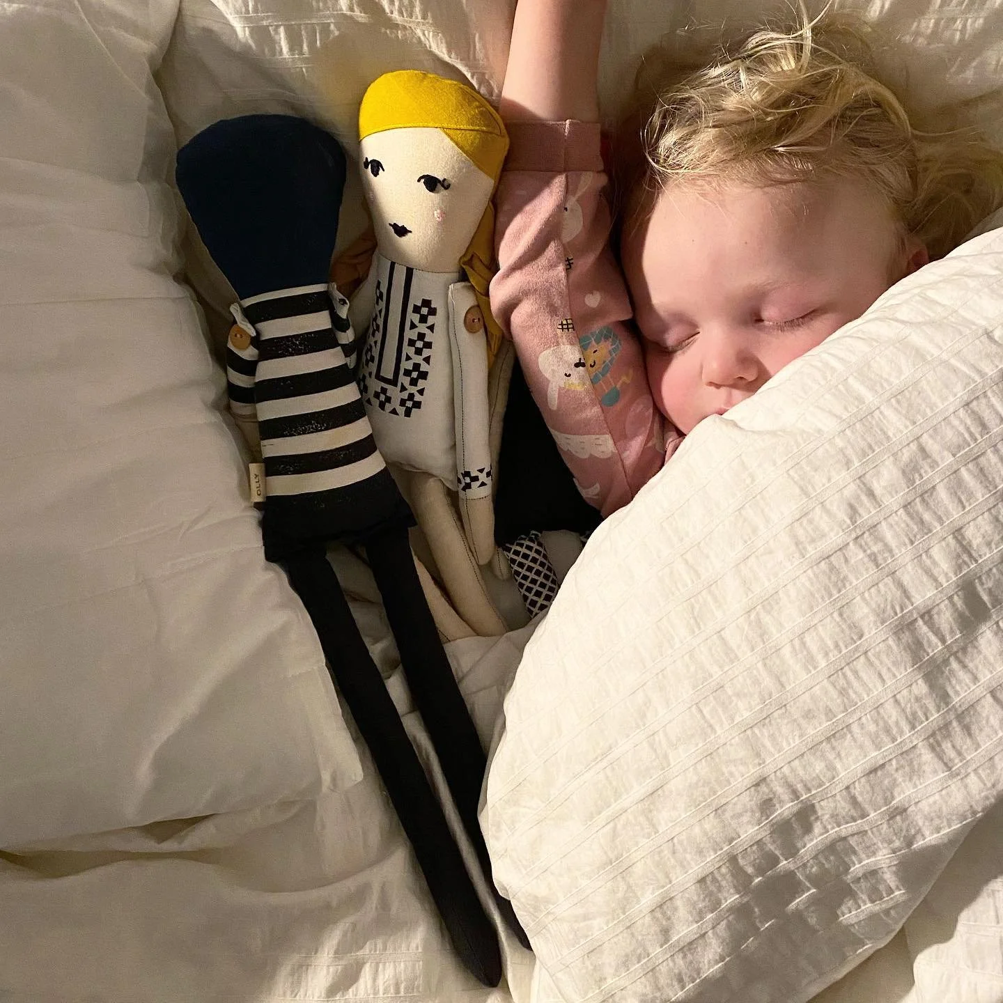 The sweetest thing happened last night. I found some of my first dolls, my first designs and my first idea. My youngest also found them, for his first time, and he picked them up, played with them and then took them to bed. A lot has changed since I 
