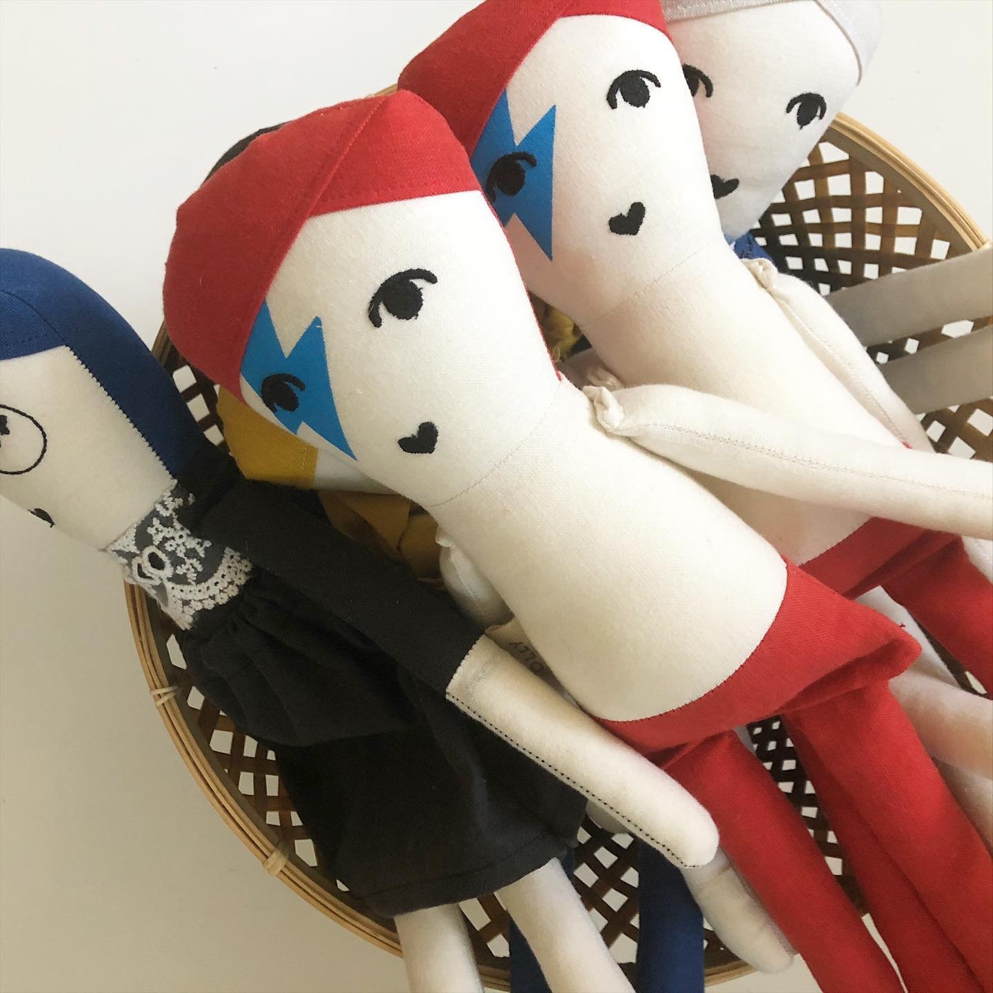 Happy to be making these guys again. #bowie #dollsofinstagram
