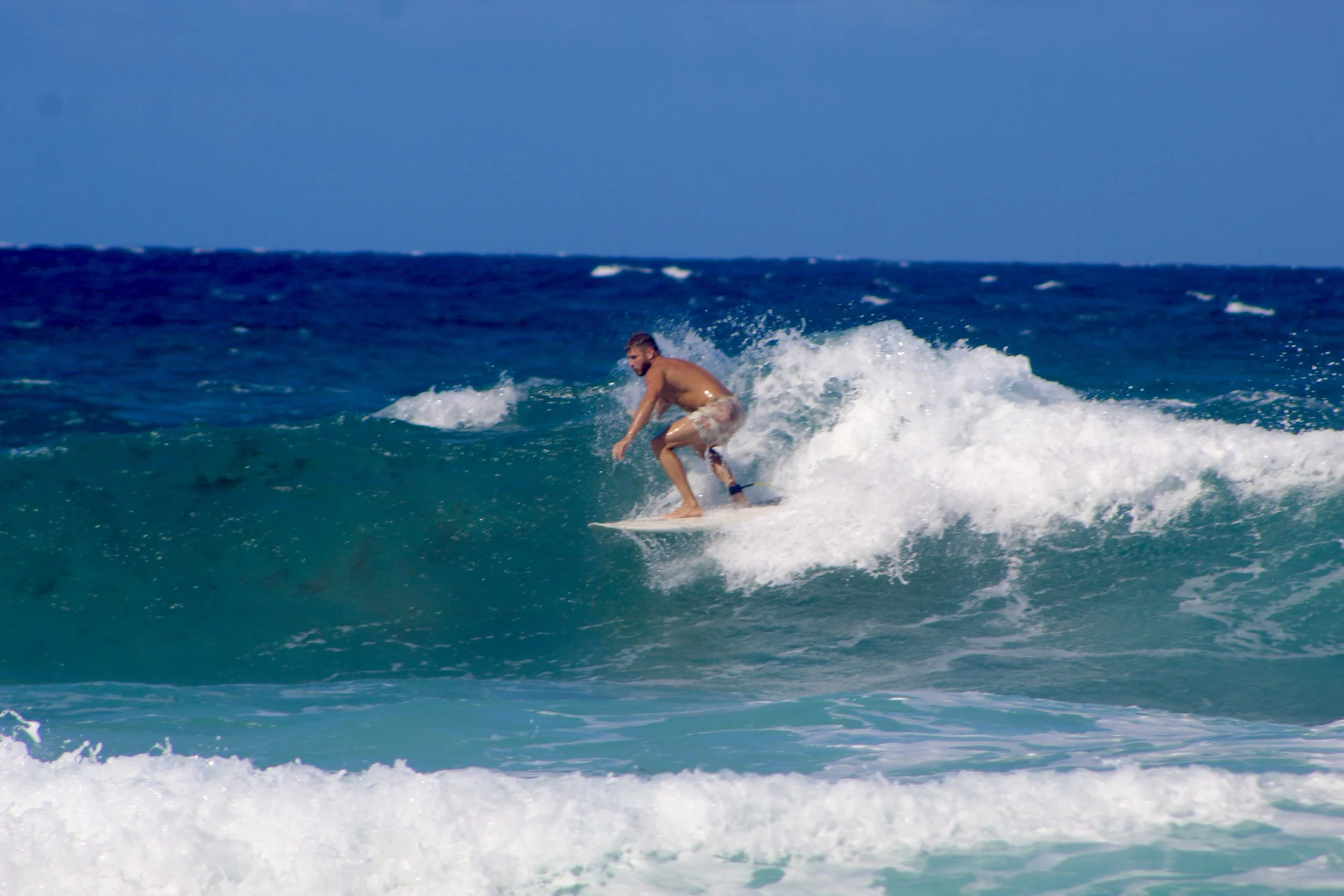 Surfing in the Pacific