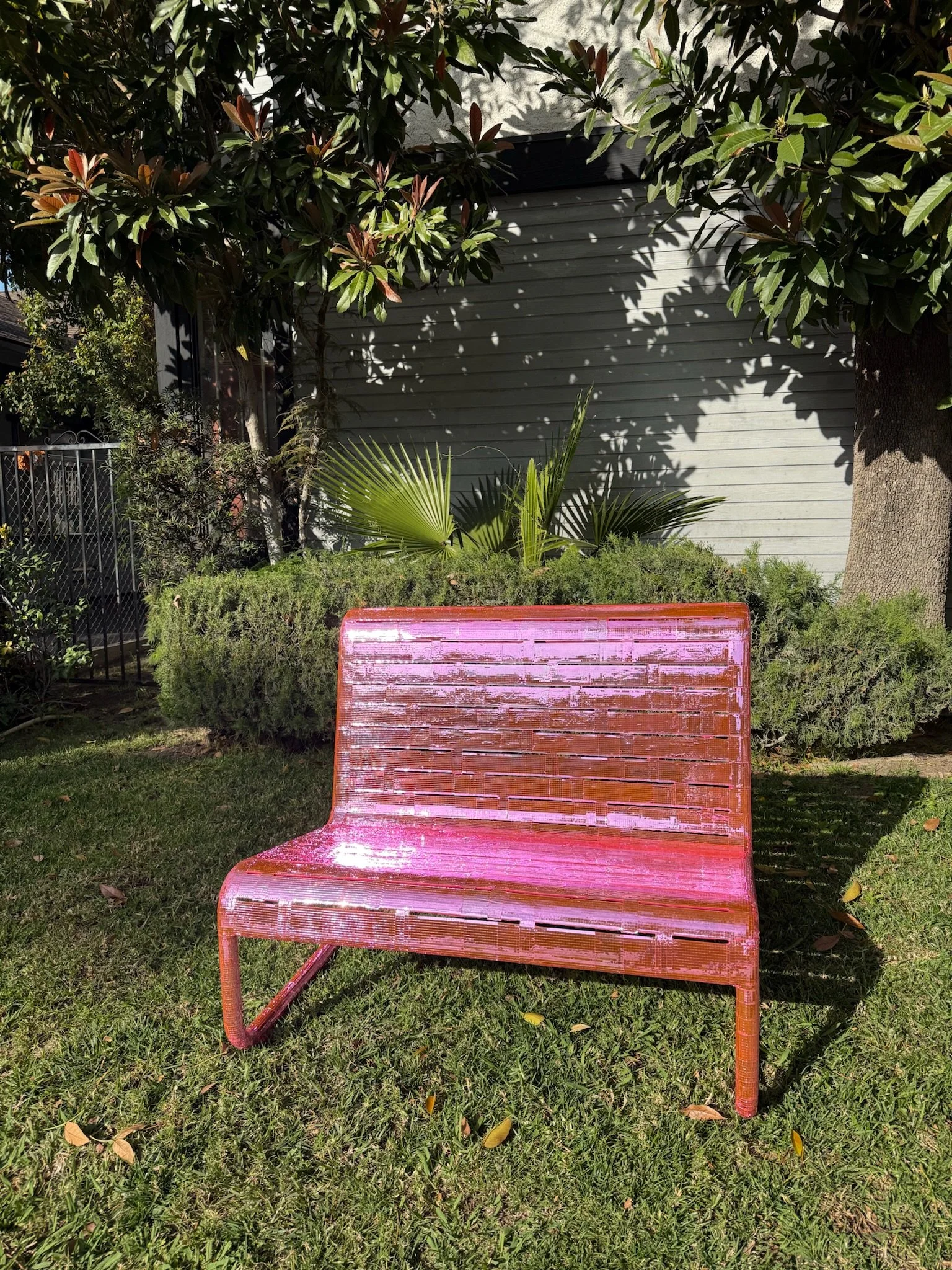 Grand Park Pink Disco Bench by Cassandra Carrillo