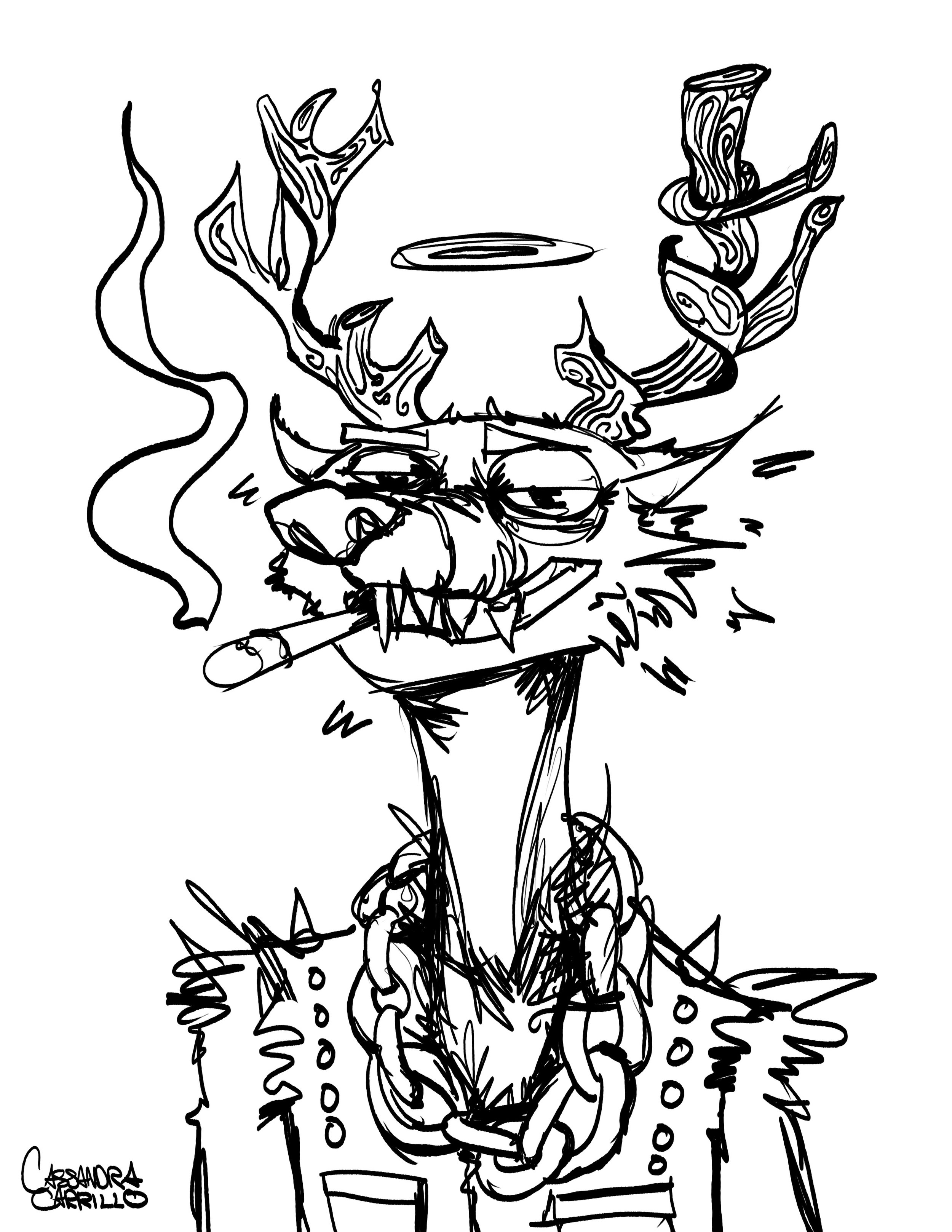 Printable line art for stress relief