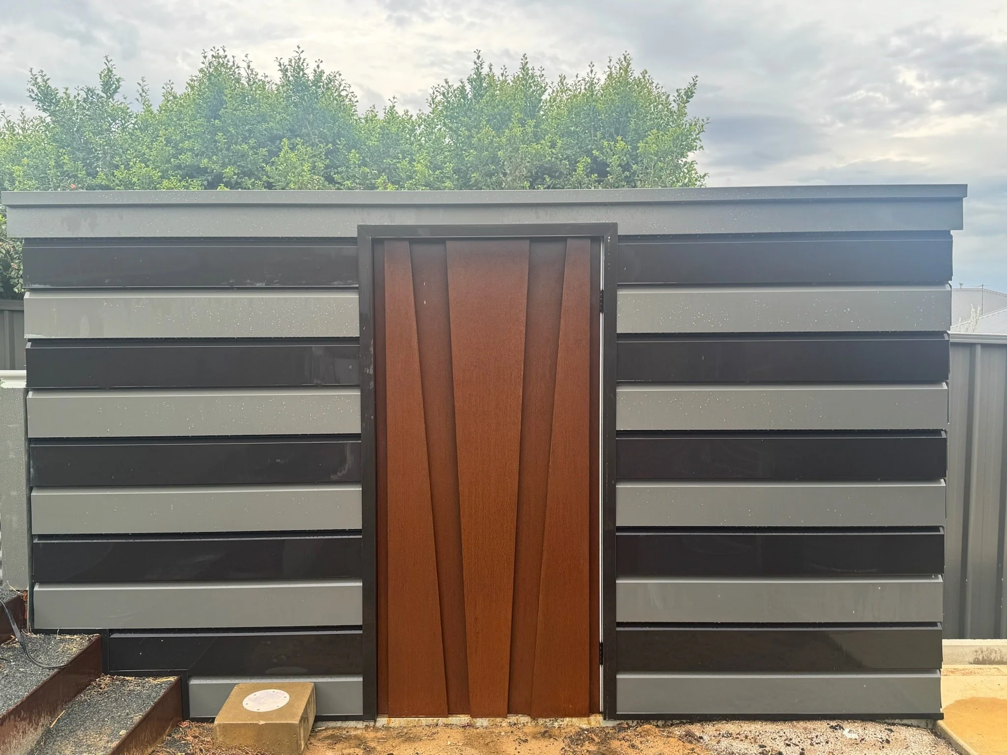 Shed and Door made with flashings