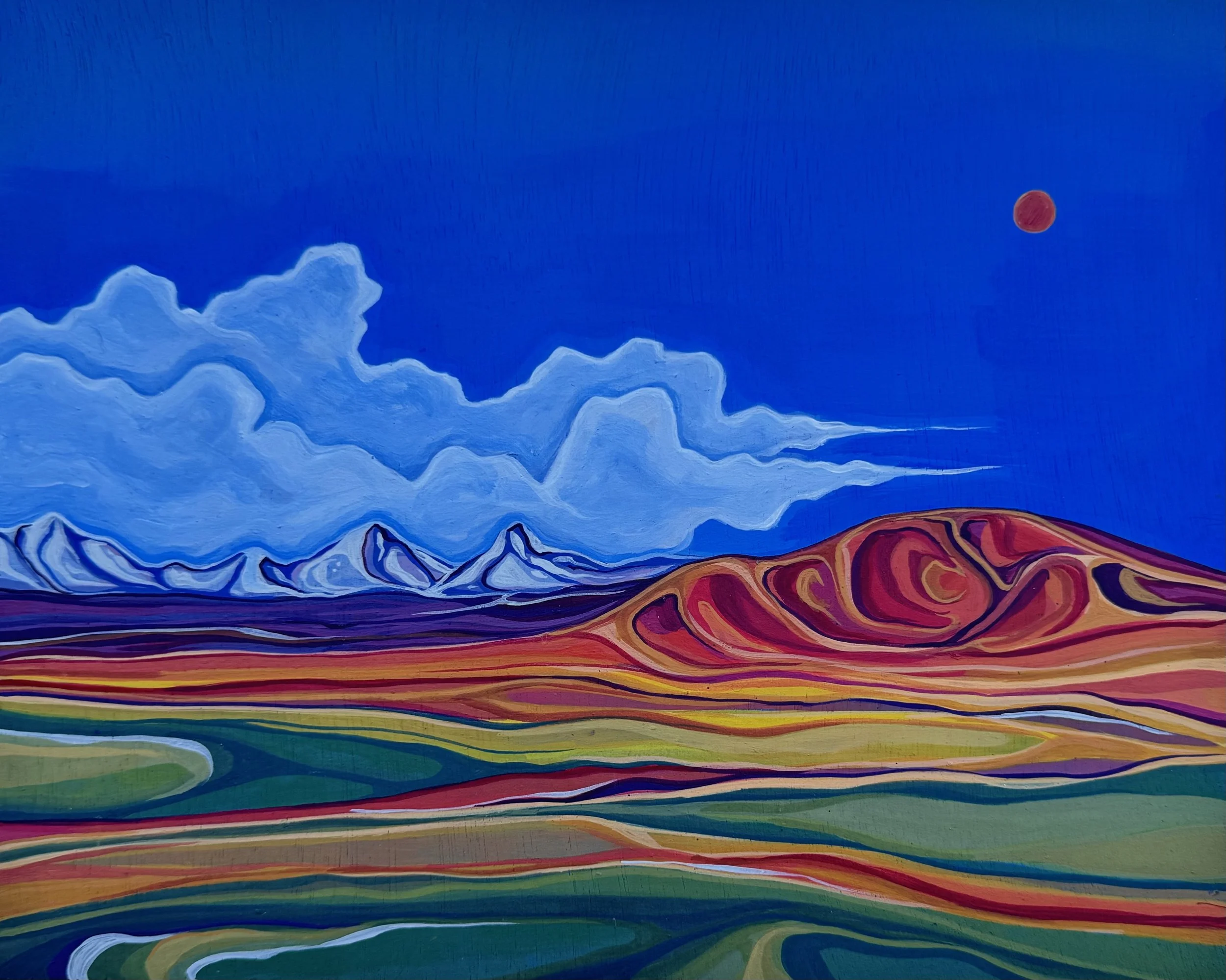 'Untitled' - 8x10" Tempera & Acrylic on wood