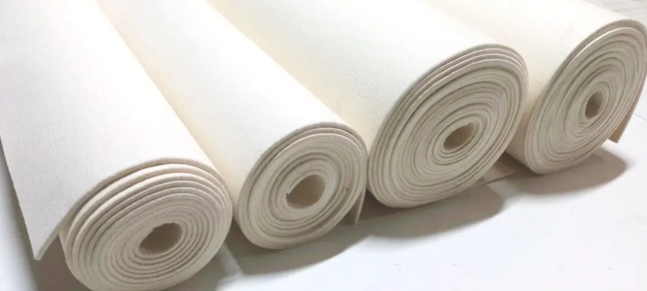 non-woven, felt, natural-felt, india, acoustic-dampening, stain-resistance, biodegradable, eco-friendly, polishing, buffering-wheels, conveyor belt, packing, protective-padding