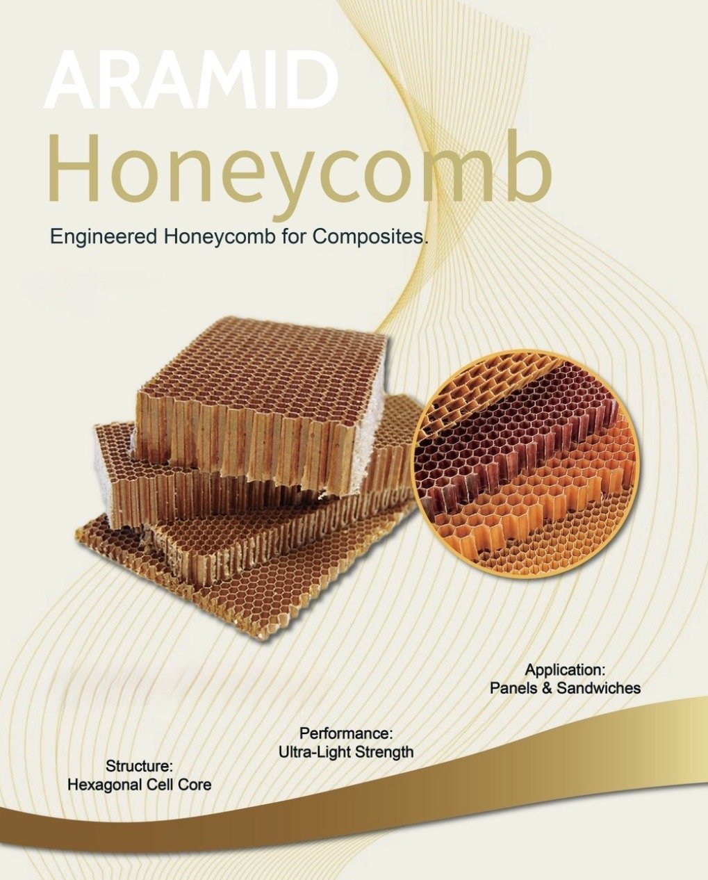 aramid, aerospace, panels, marine structures, train-interiors, automotive, UAV shell, sports-equipment, radomes, energy-equipments, honeycomb, engineered, panels, sandwiches, ultra-light, hexagonal