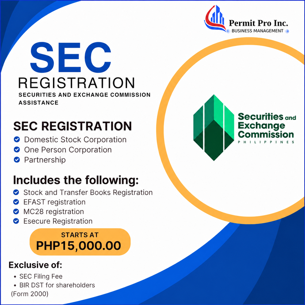 SEC REGISTRATION ASSISTANCE