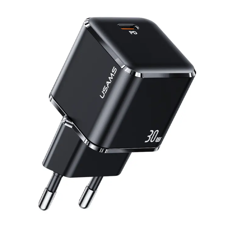 Carregador USAMS US-CC148 Super Si Mini 1C USB-C 30W Fast Charger Preto