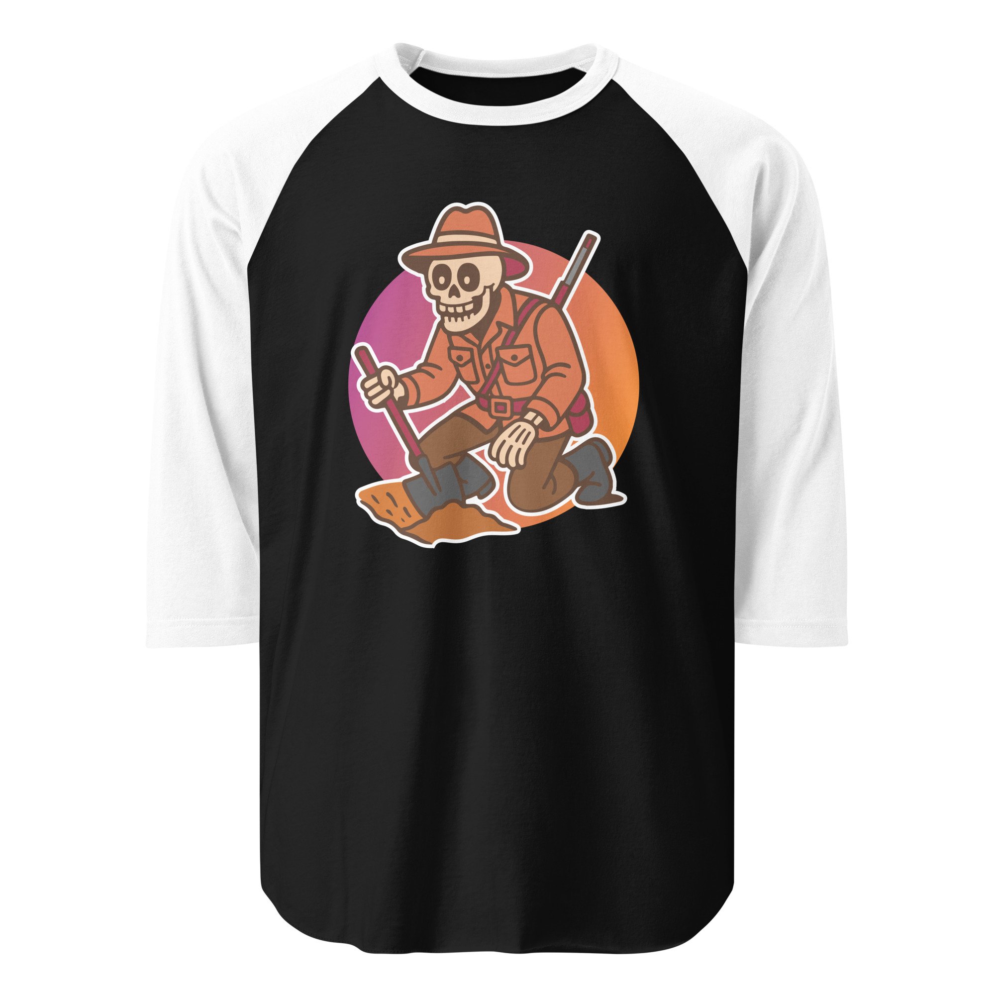 Buried Expectations 3/4 sleeve raglan shirt