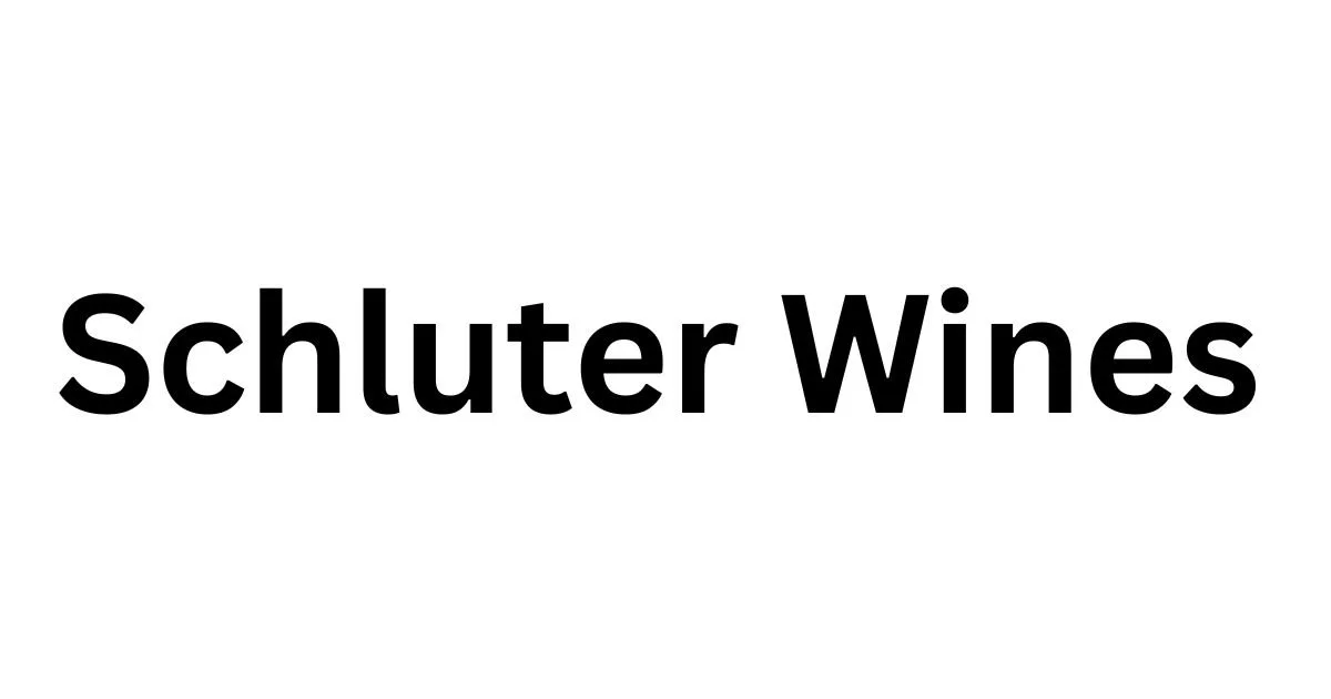 Text reading 'Schluter Wines' on a white background.