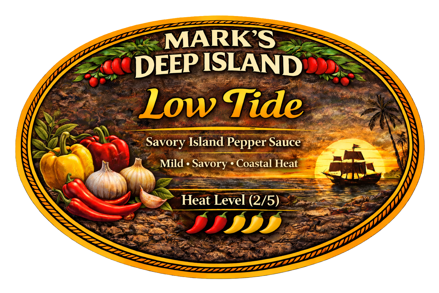 Low Tide savory island pepper sauce — Mark’s Deep Island Sauces