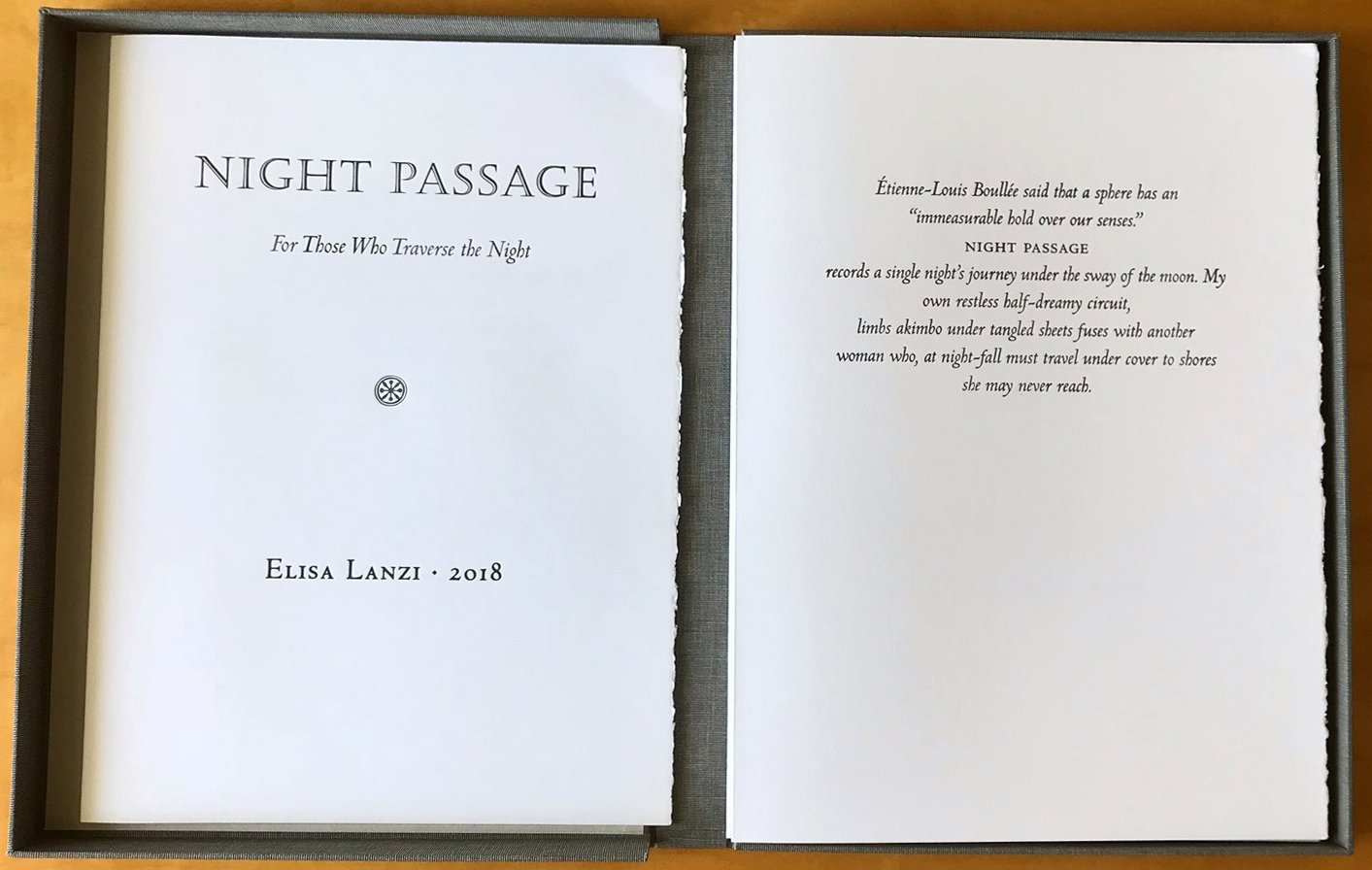 Night Passage - title page and introduction
