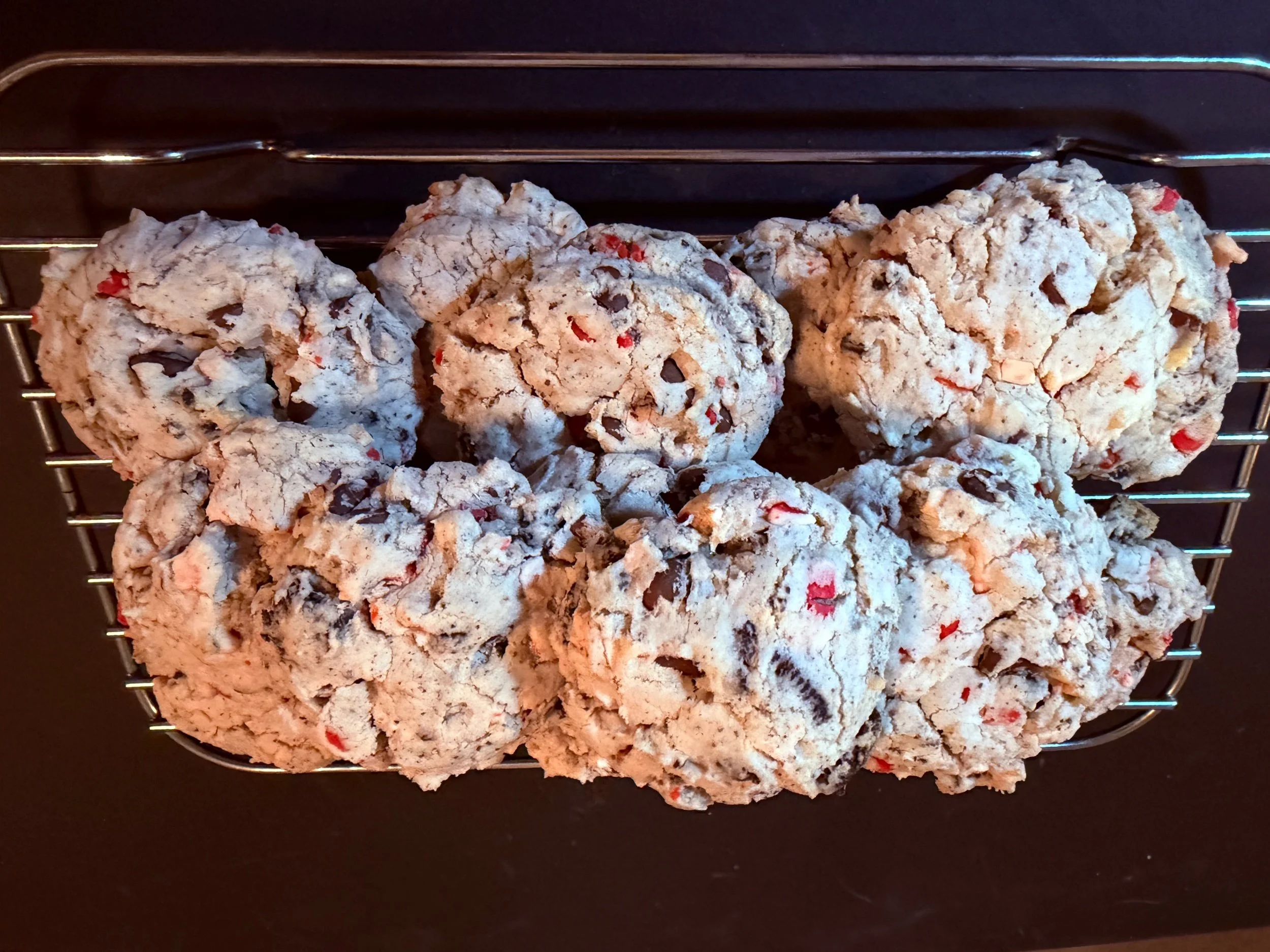 Peppermint Crunch Chocolate Chip Cookies