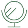 Geometric drawing of an outline square with sections divided by vertical, horizontal, and diagonal lines.